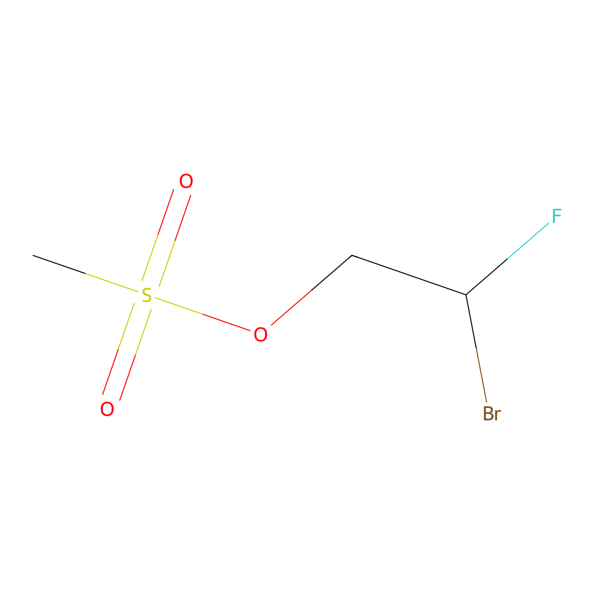 2-Bromo-2-fluoroethyl methanesulfonate molecular structure, CAS 2751610-91-8