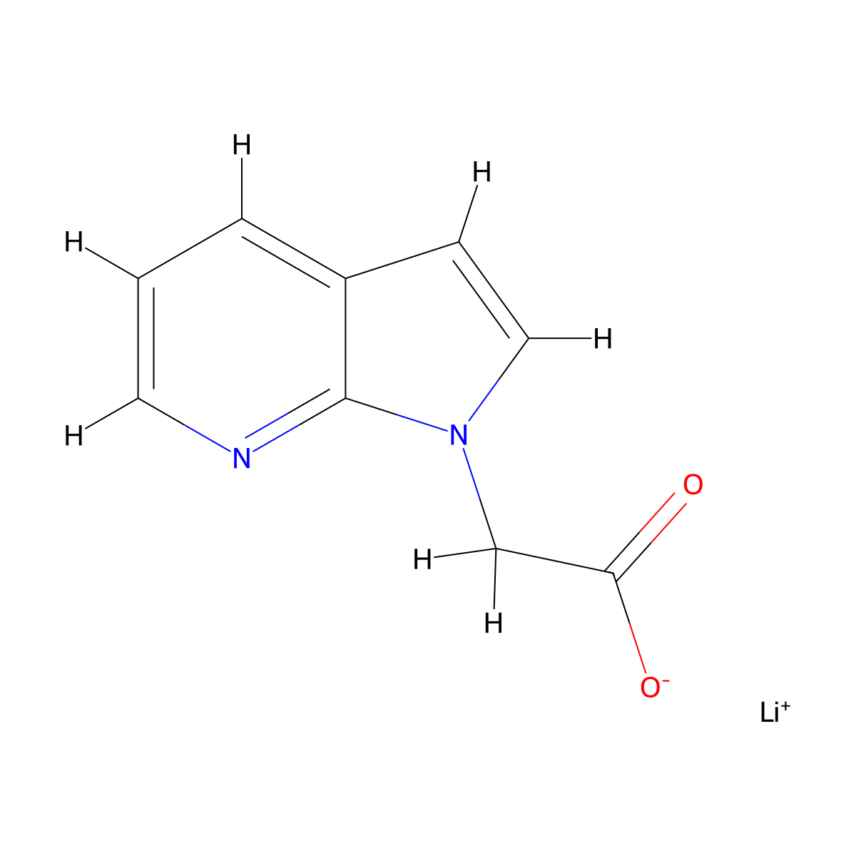 lithium(1+) 2-{1H-pyrrolo[2,3-b]pyridin-1-yl}acetate molecular structure, CAS 2751610-94-1