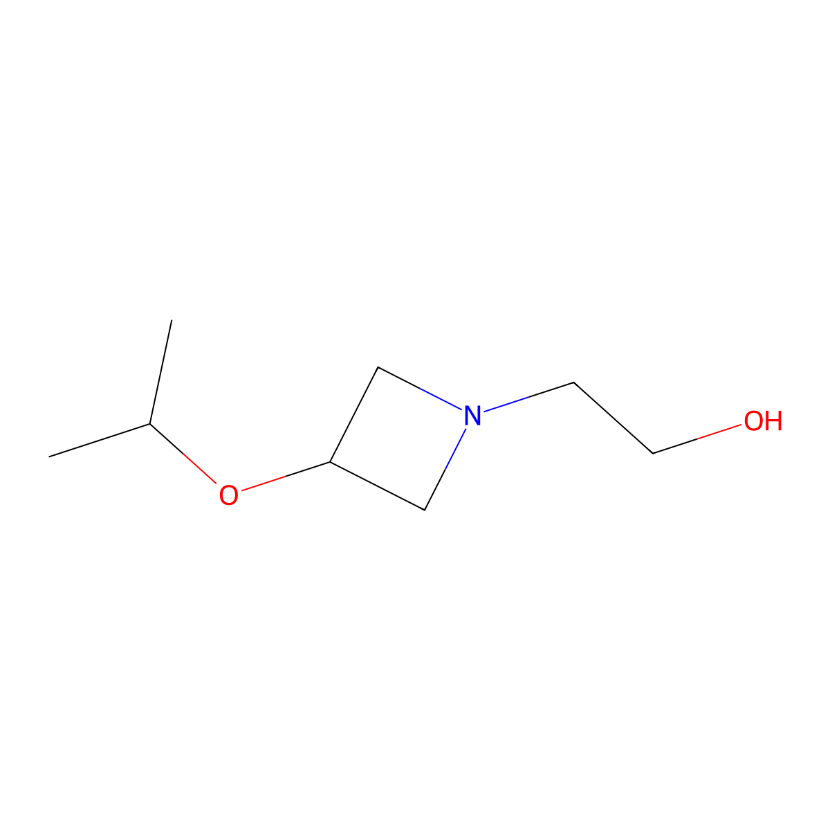 2-[3-(Propan-2-yloxy)azetidin-1-yl]ethan-1-ol molecular structure, CAS 2751611-04-6