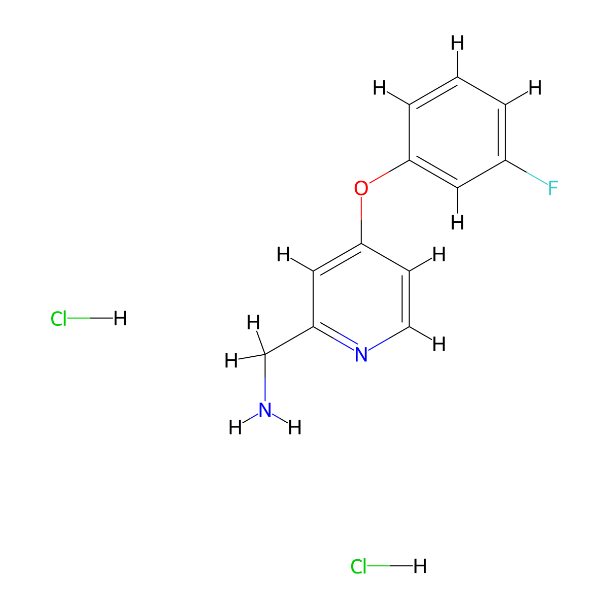 1-[4-(3-Fluorophenoxy)pyridin-2-yl]methanamine dihydrochloride molecular structure, CAS 2751611-07-9