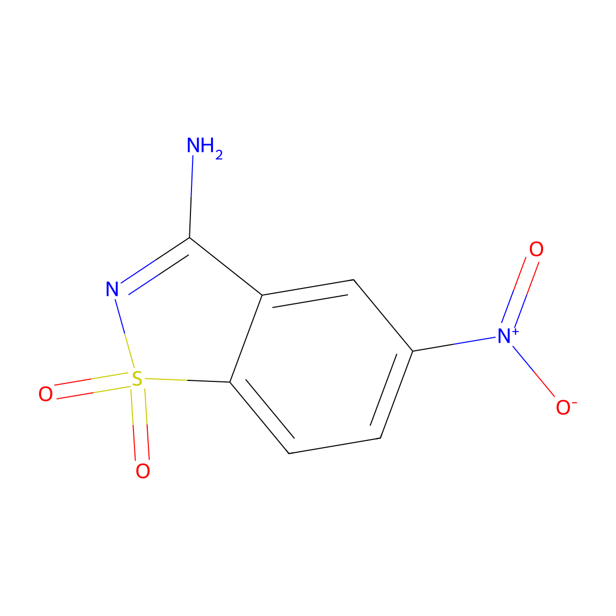 3-Amino-5-nitro-1lambda6,2-benzothiazole-1,1-dione molecular structure, CAS 2751611-11-5