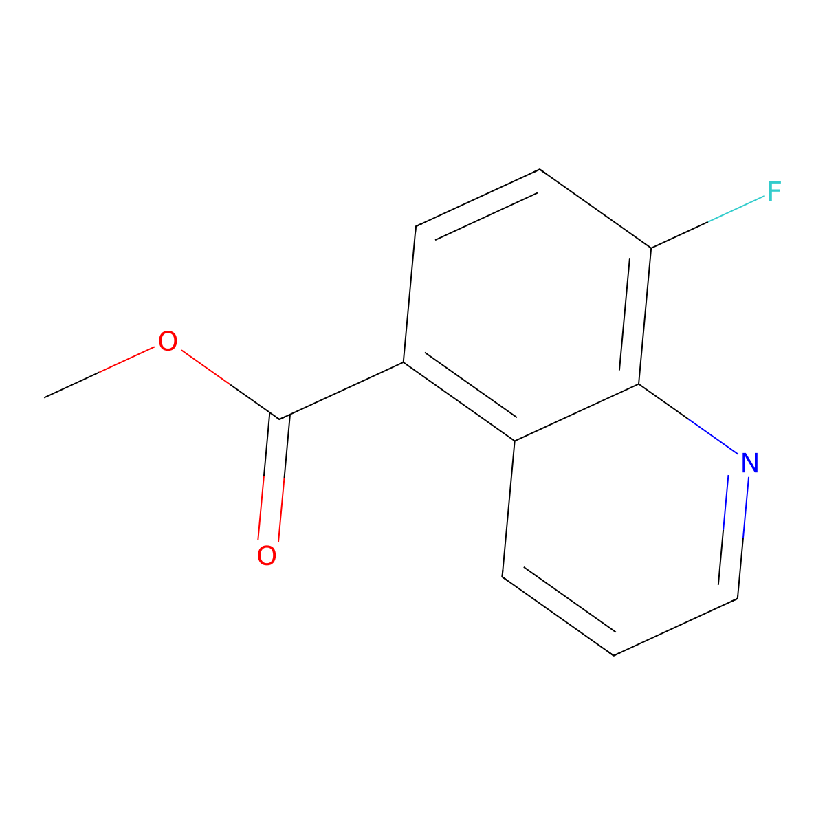 Methyl 8-fluoroquinoline-5-carboxylate molecular structure, CAS 2751611-18-2