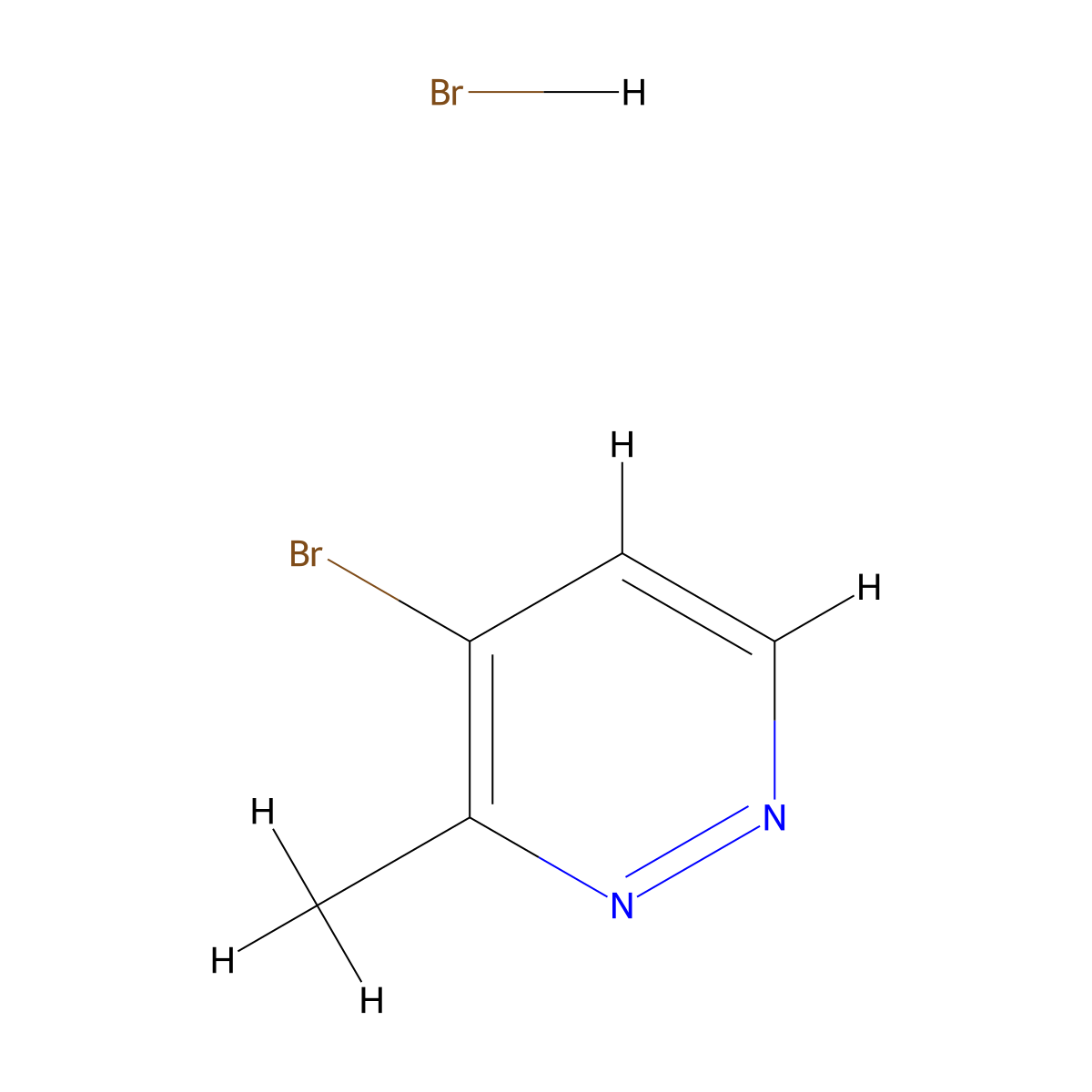 4-Bromo-3-methylpyridazine hydrobromide molecular structure, CAS 2751611-27-3