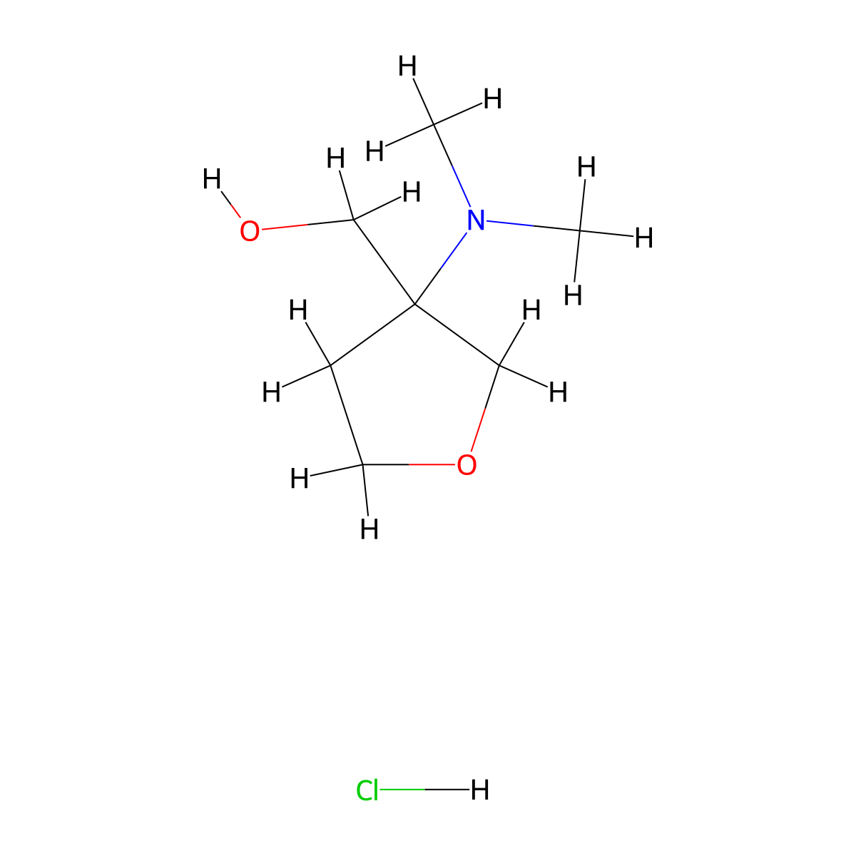 (3-(Dimethylamino)oxolan-3-yl)methanol hydrochloride molecular structure, CAS 2751611-31-9