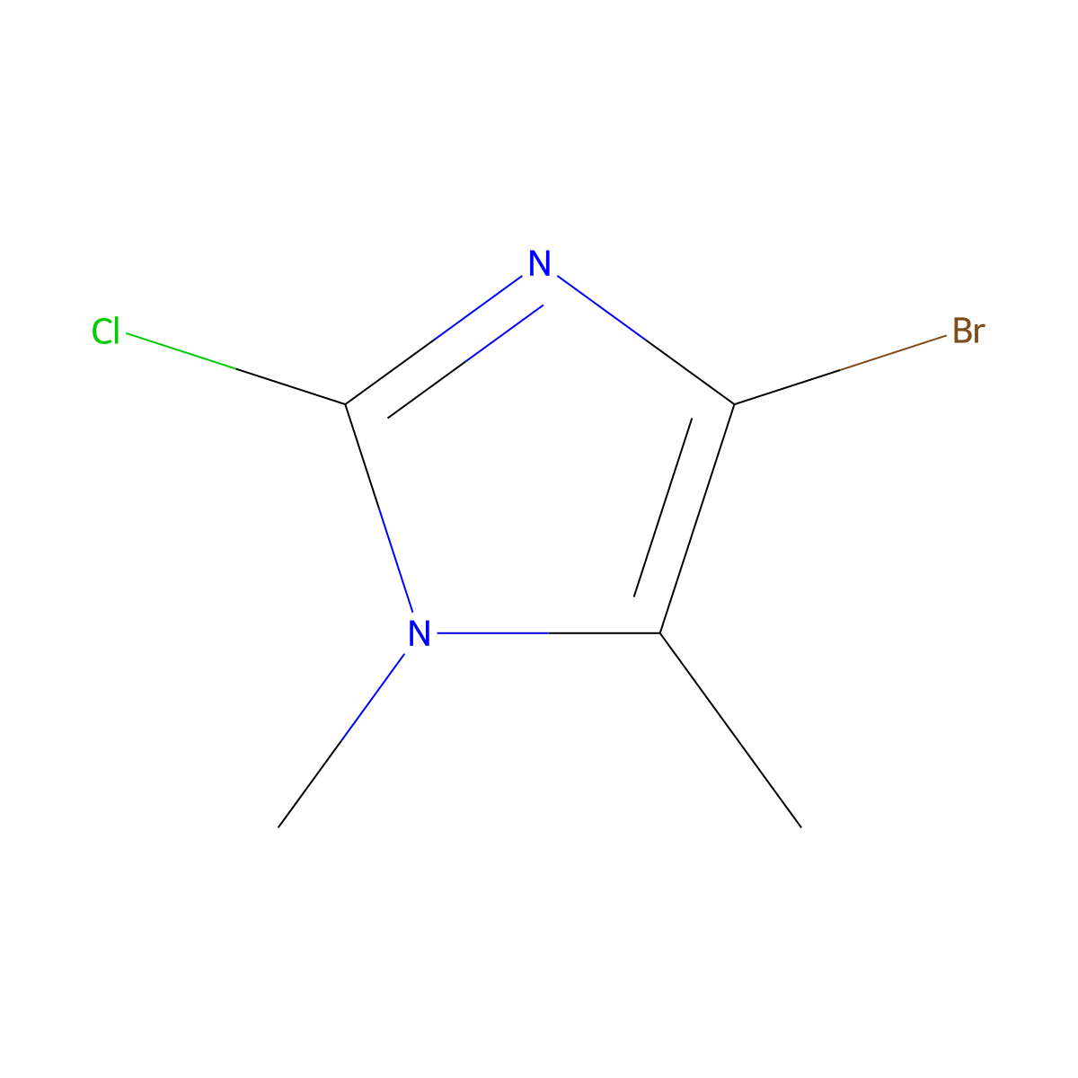 4-bromo-2-chloro-1,5-dimethyl-1H-imidazole molecular structure, CAS 2751611-33-1