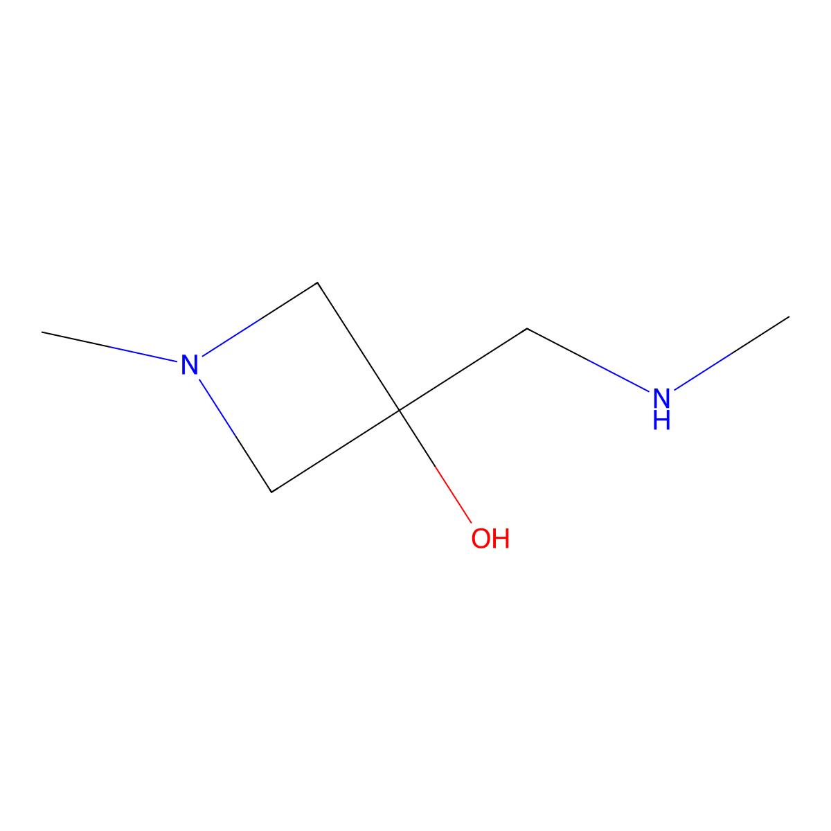 1-Methyl-3-[(methylamino)methyl]azetidin-3-ol molecular structure, CAS 2751611-34-2