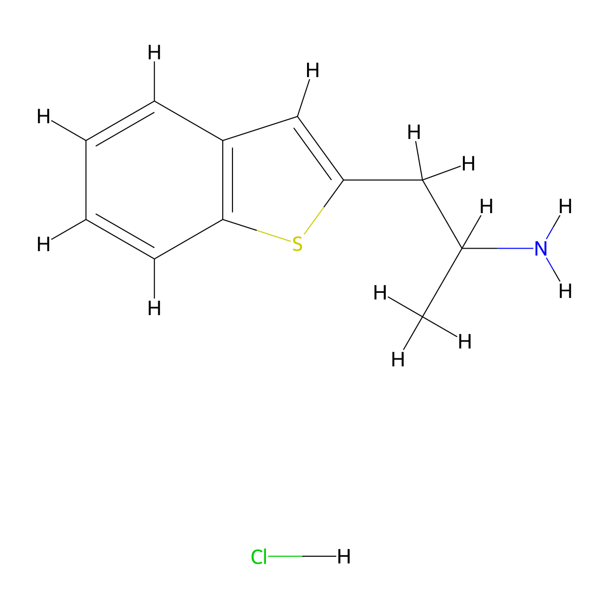 1-(1-Benzothiophen-2-yl)propan-2-aminehydrochloride molecular structure, CAS 2751611-41-1