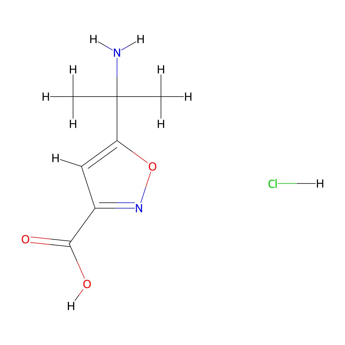 5-(2-Aminopropan-2-yl)-1,2-oxazole-3-carboxylicacidhydrochloride molecular structure, CAS 2751611-43-3