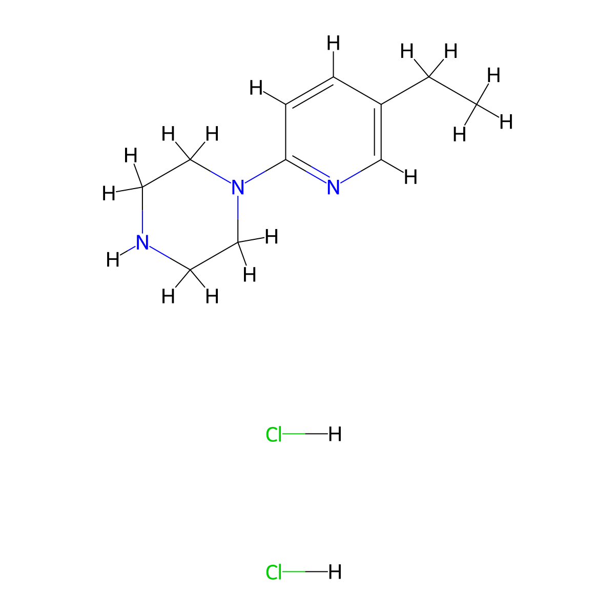 1-(5-Ethylpyridin-2-yl)piperazinedihydrochloride molecular structure, CAS 2751611-54-6