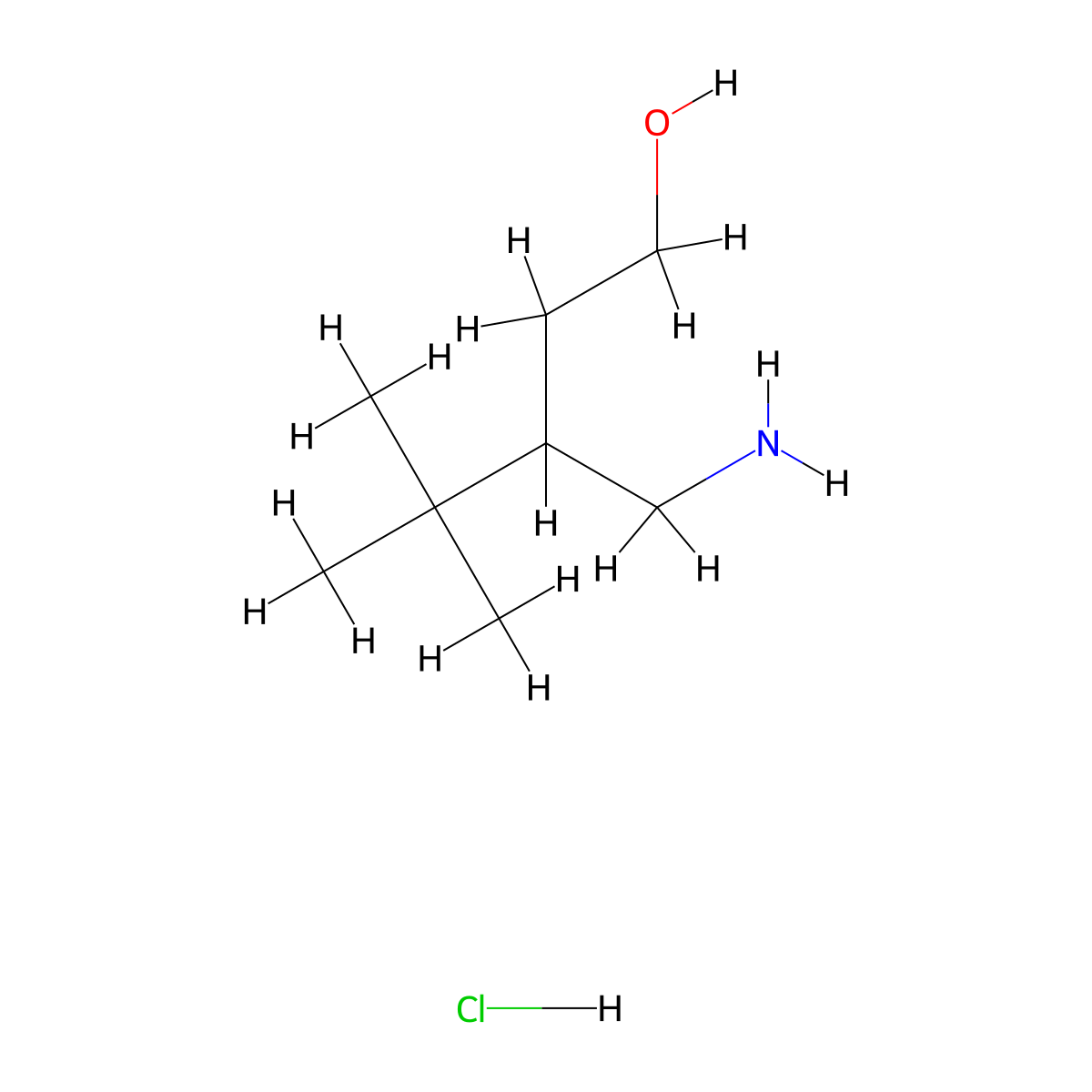 3-(Aminomethyl)-4,4-dimethylpentan-1-ol hydrochloride molecular structure, CAS 2751611-67-1