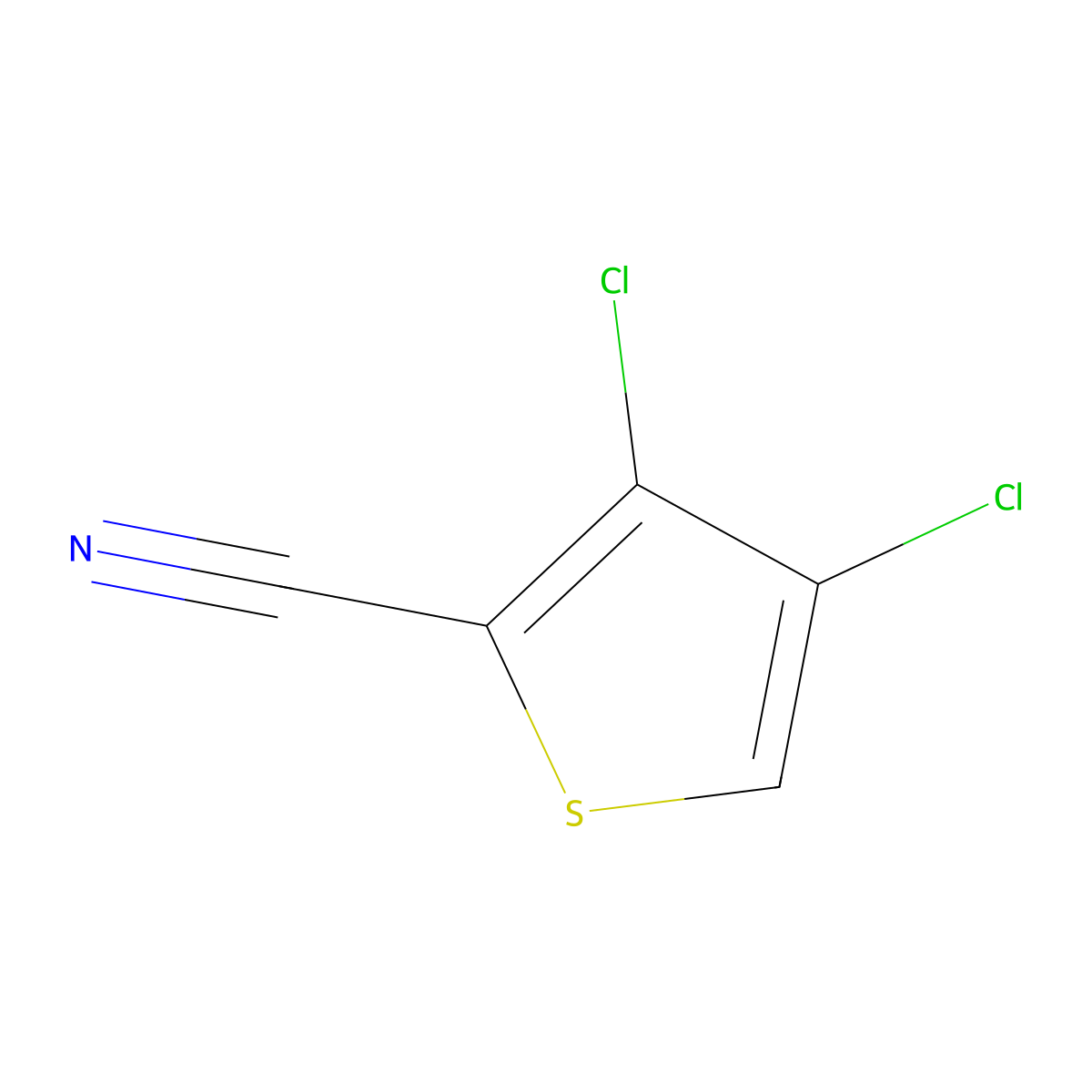 3,4-Dichlorothiophene-2-carbonitrile molecular structure, CAS 2751611-74-0