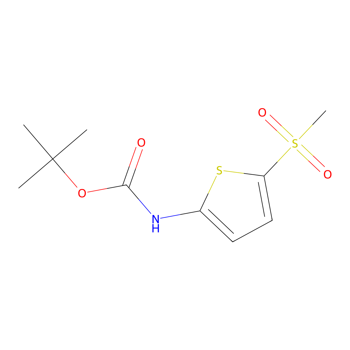 tert-butyl N-(5-methanesulfonylthiophen-2-yl)carbamate molecular structure, CAS 2751611-80-8