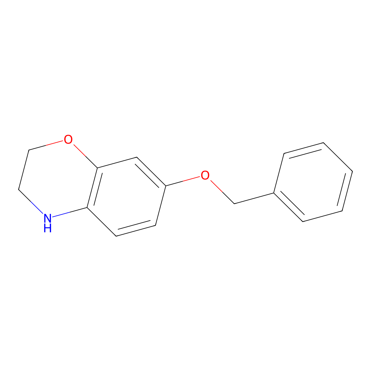 7-(benzyloxy)-3,4-dihydro-2H-1,4-benzoxazine molecular structure, CAS 2751611-92-2