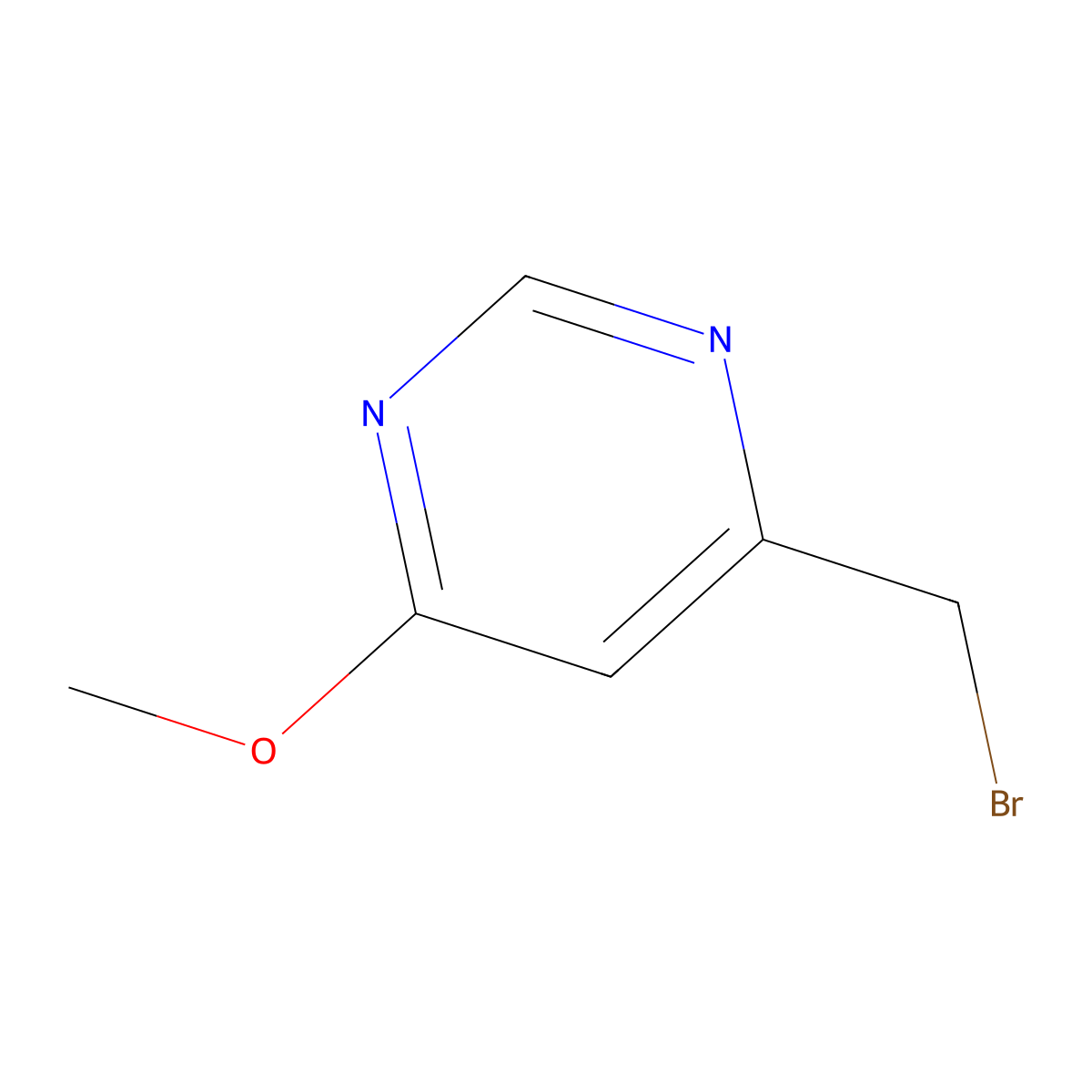 4-(Bromomethyl)-6-methoxypyrimidine molecular structure, CAS 2751611-93-3