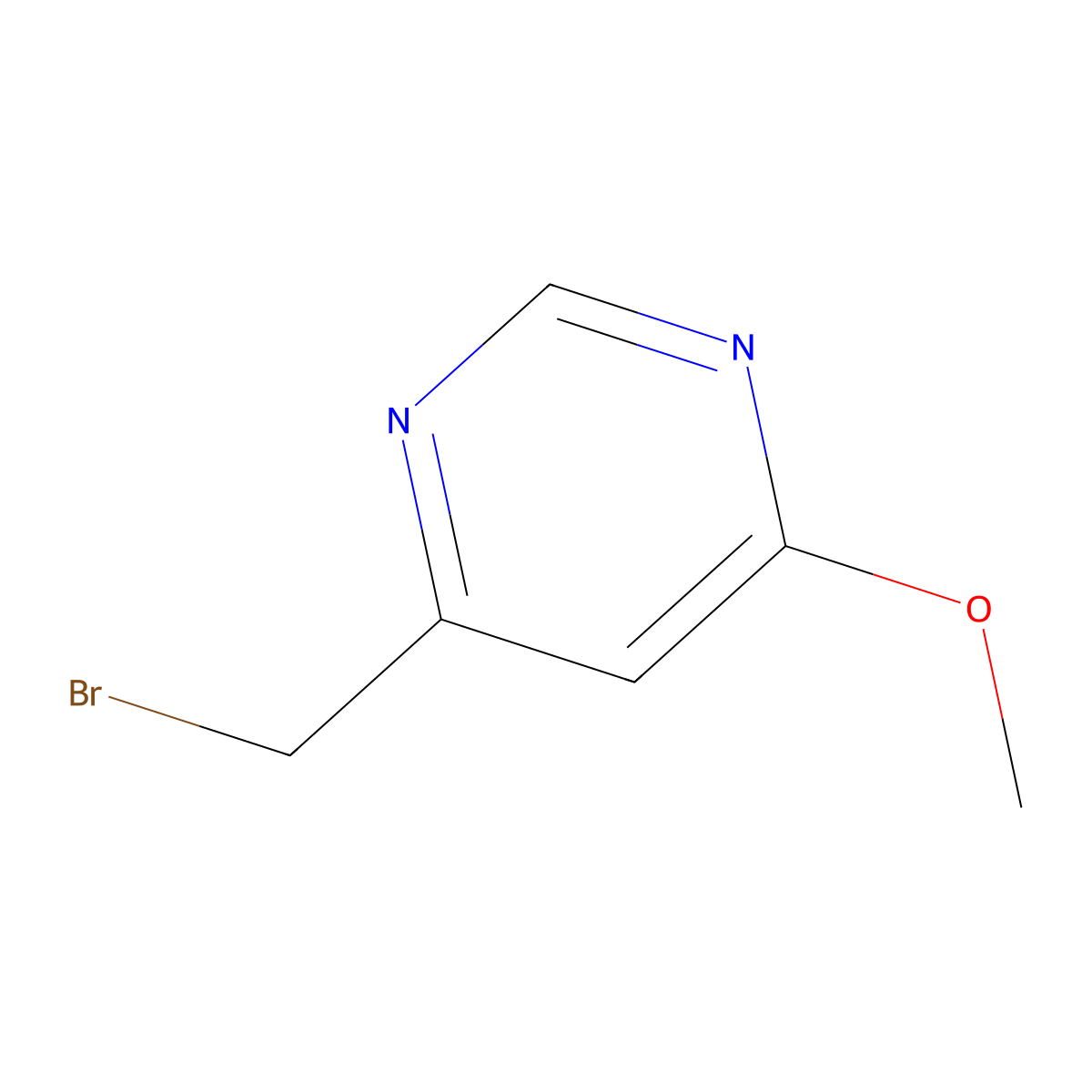 4-(Bromomethyl)-6-methoxypyrimidine molecular structure, CAS 2751611-93-3