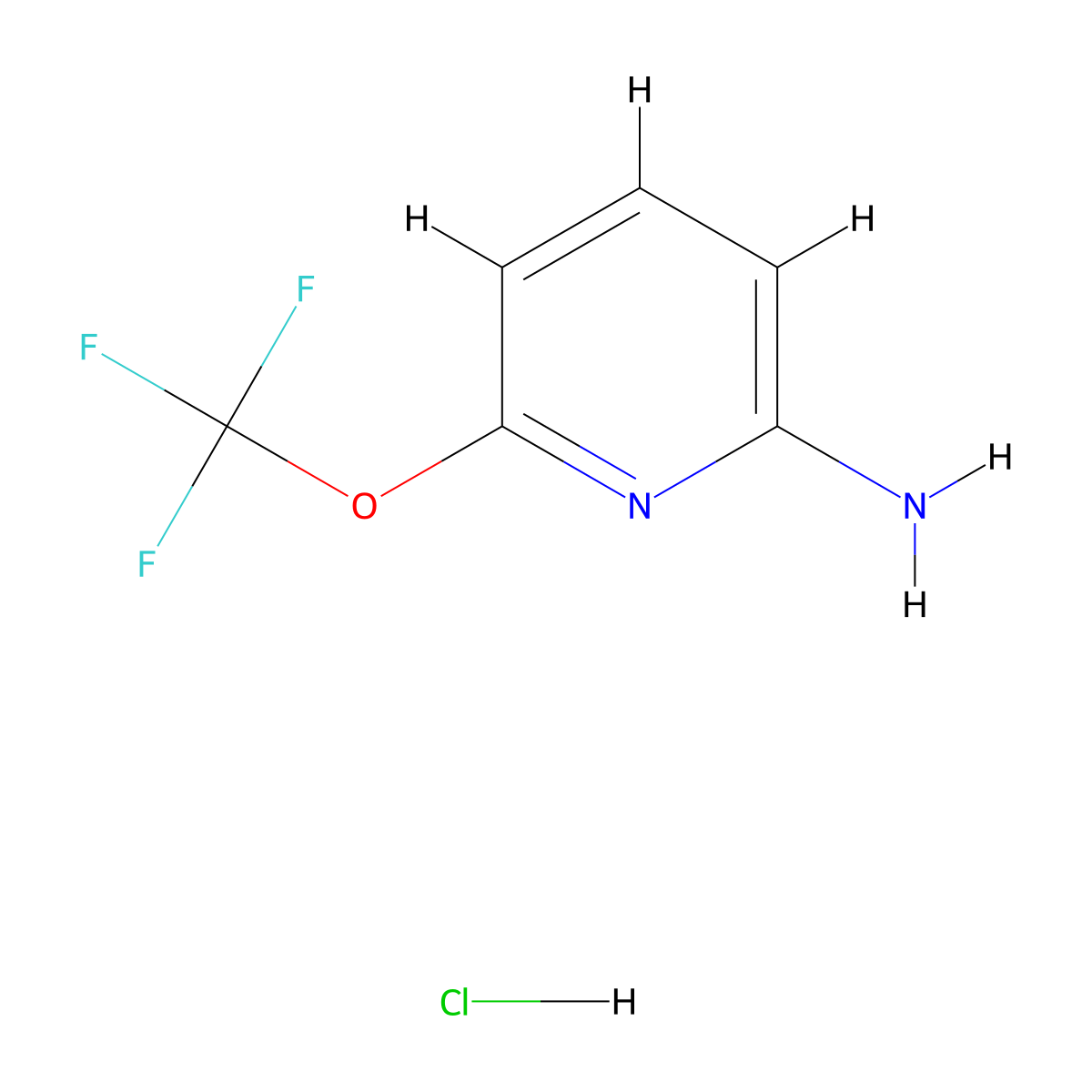 6-(Trifluoromethoxy)pyridin-2-amine hydrochloride molecular structure, CAS 2751611-96-6