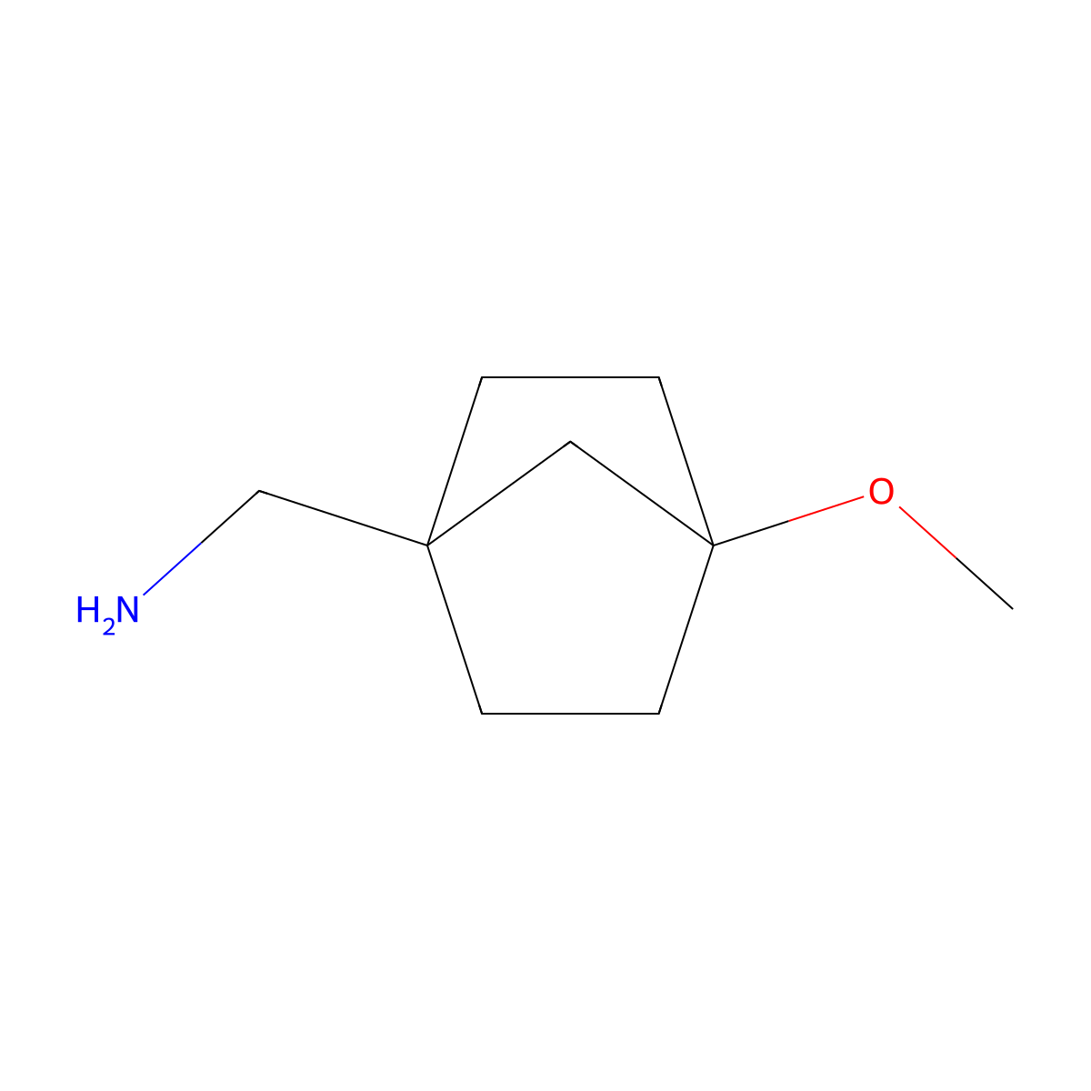 1-{4-Methoxybicyclo[2.2.1]heptan-1-yl}methanamine molecular structure, CAS 2751614-40-9