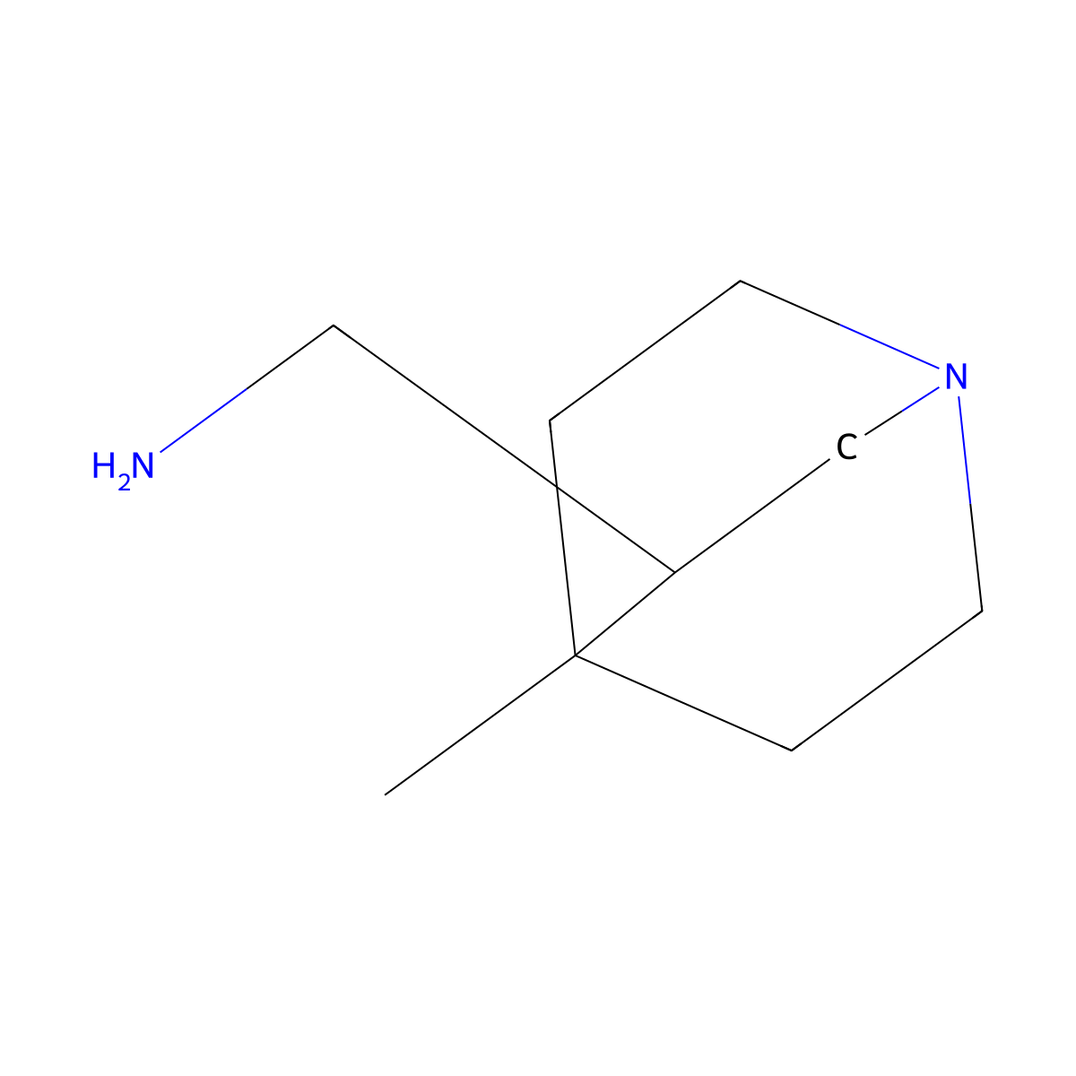 1-{4-Methyl-1-azabicyclo[2.2.2]octan-3-yl}methanamine molecular structure, CAS 2751614-49-8
