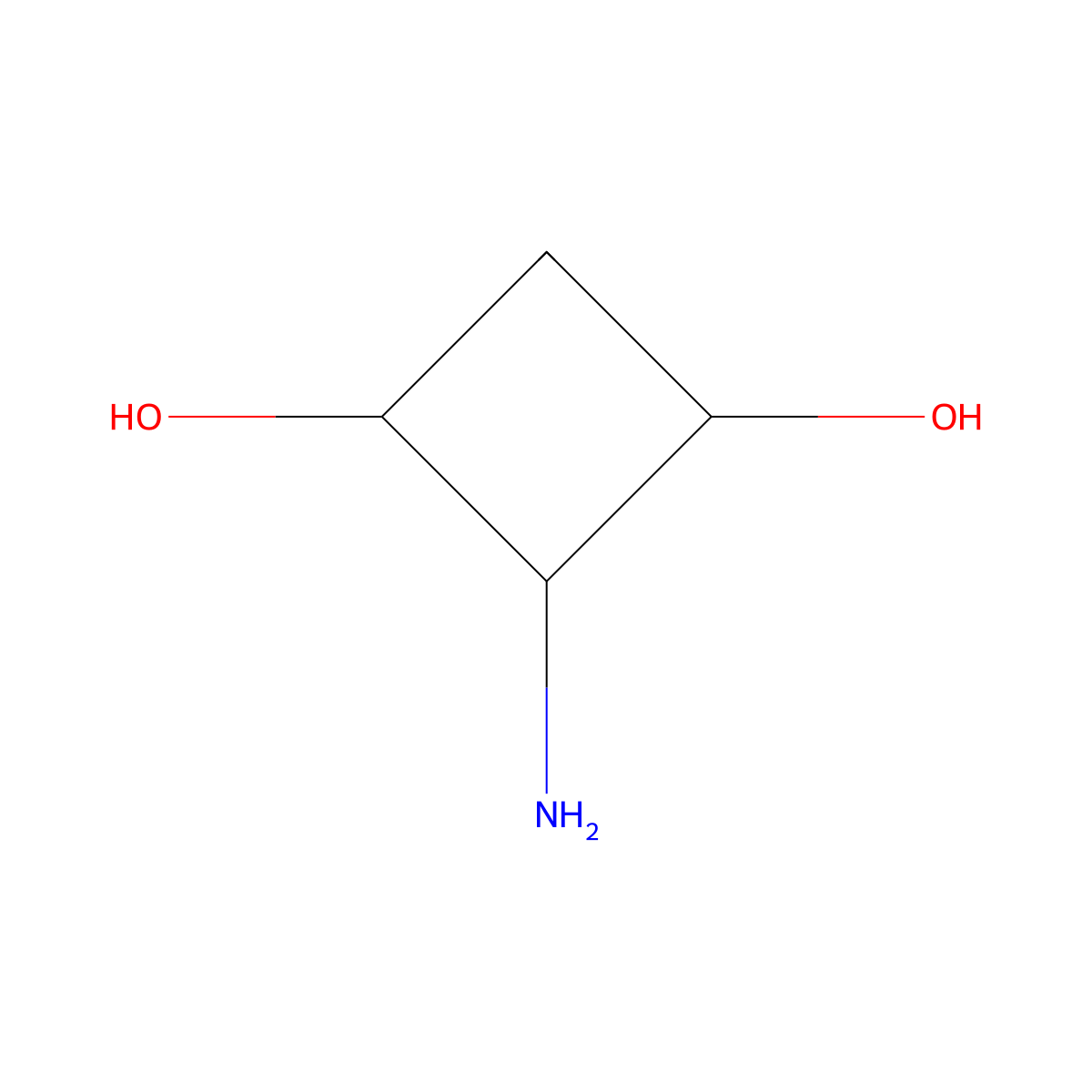 2-Aminocyclobutane-1,3-diol molecular structure, CAS 2751614-51-2