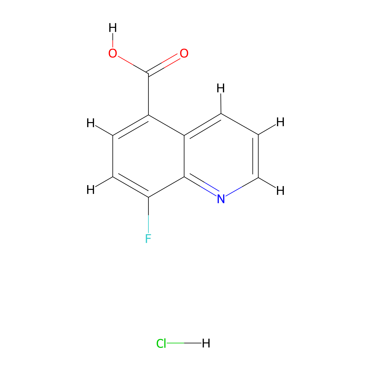 8-Fluoroquinoline-5-carboxylic acid hydrochloride molecular structure, CAS 2751614-60-3