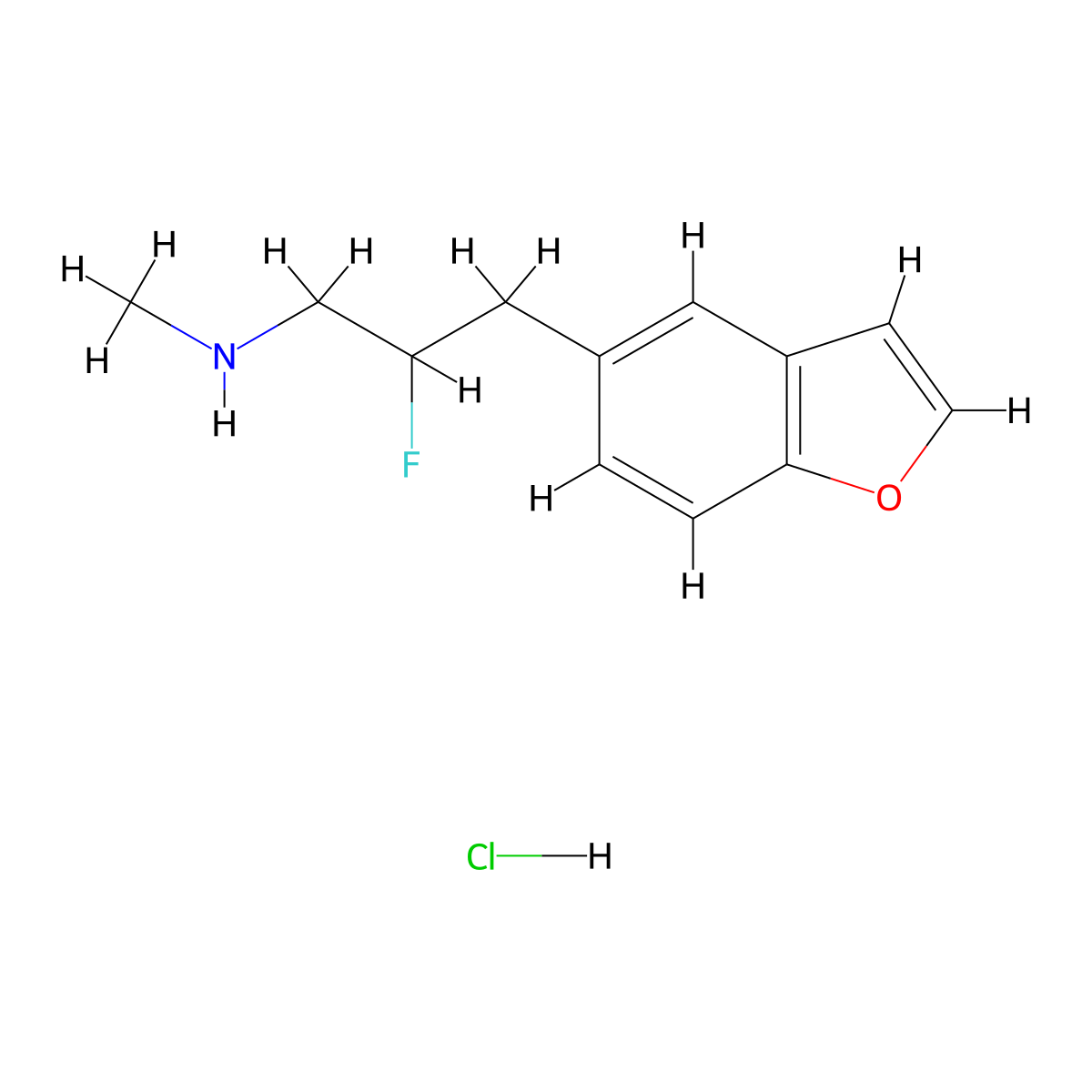 [3-(1-Benzofuran-5-yl)-2-fluoropropyl](methyl)aminehydrochloride molecular structure, CAS 2751614-65-8