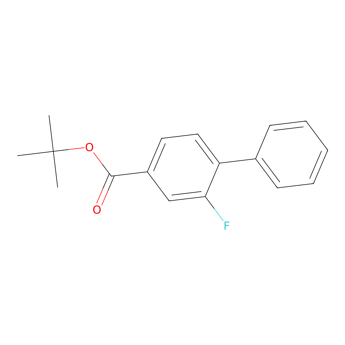 Tert-butyl 2-fluoro-[1,1'-biphenyl]-4-carboxylate molecular structure, CAS 2751614-76-1