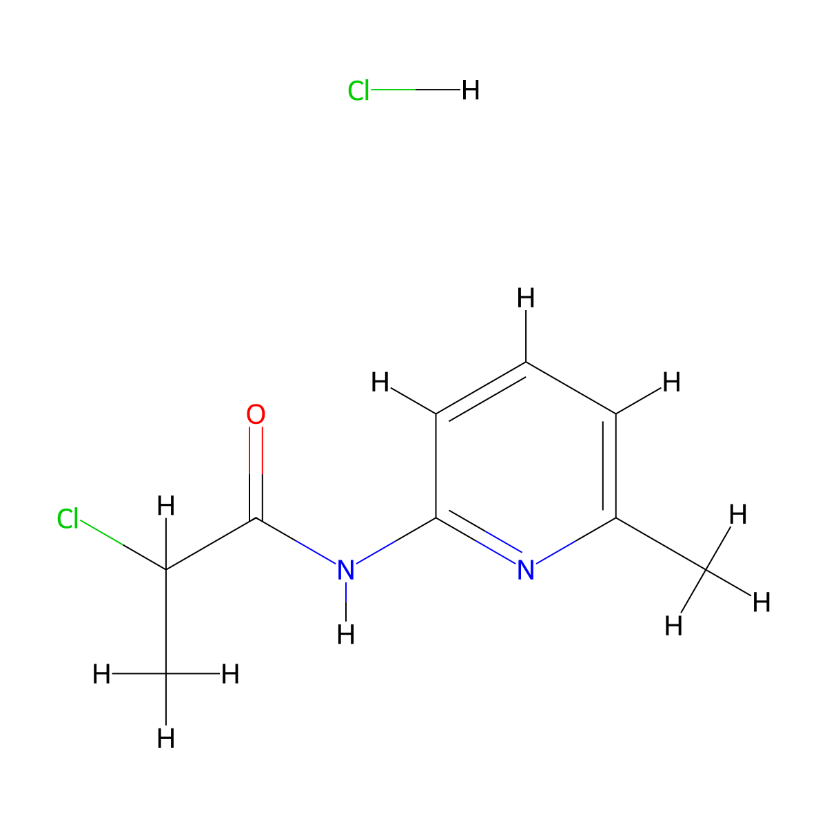 2-chloro-N-(6-methylpyridin-2-yl)propanamidehydrochloride molecular structure, CAS 2751614-89-6