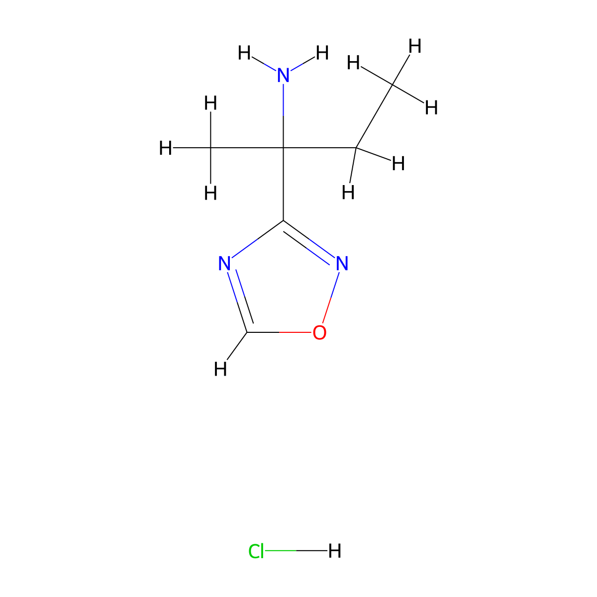 2-(1,2,4-Oxadiazol-3-yl)butan-2-aminehydrochloride molecular structure, CAS 2751614-90-9