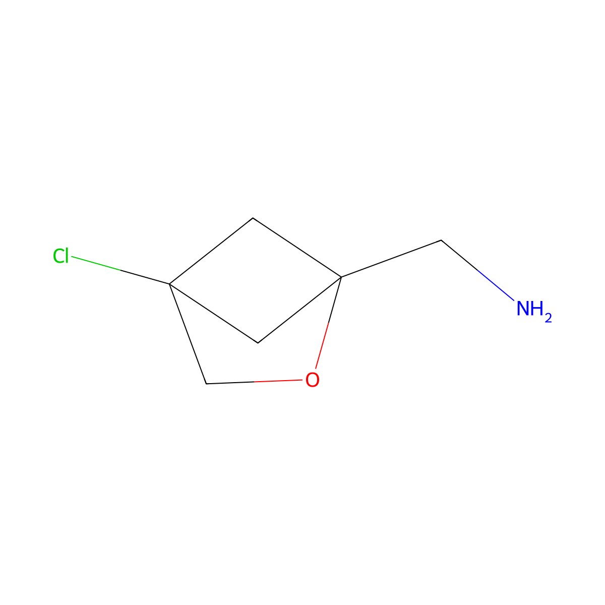 1-{4-Chloro-2-oxabicyclo[2.1.1]hexan-1-yl}methanamine molecular structure, CAS 2751614-91-0