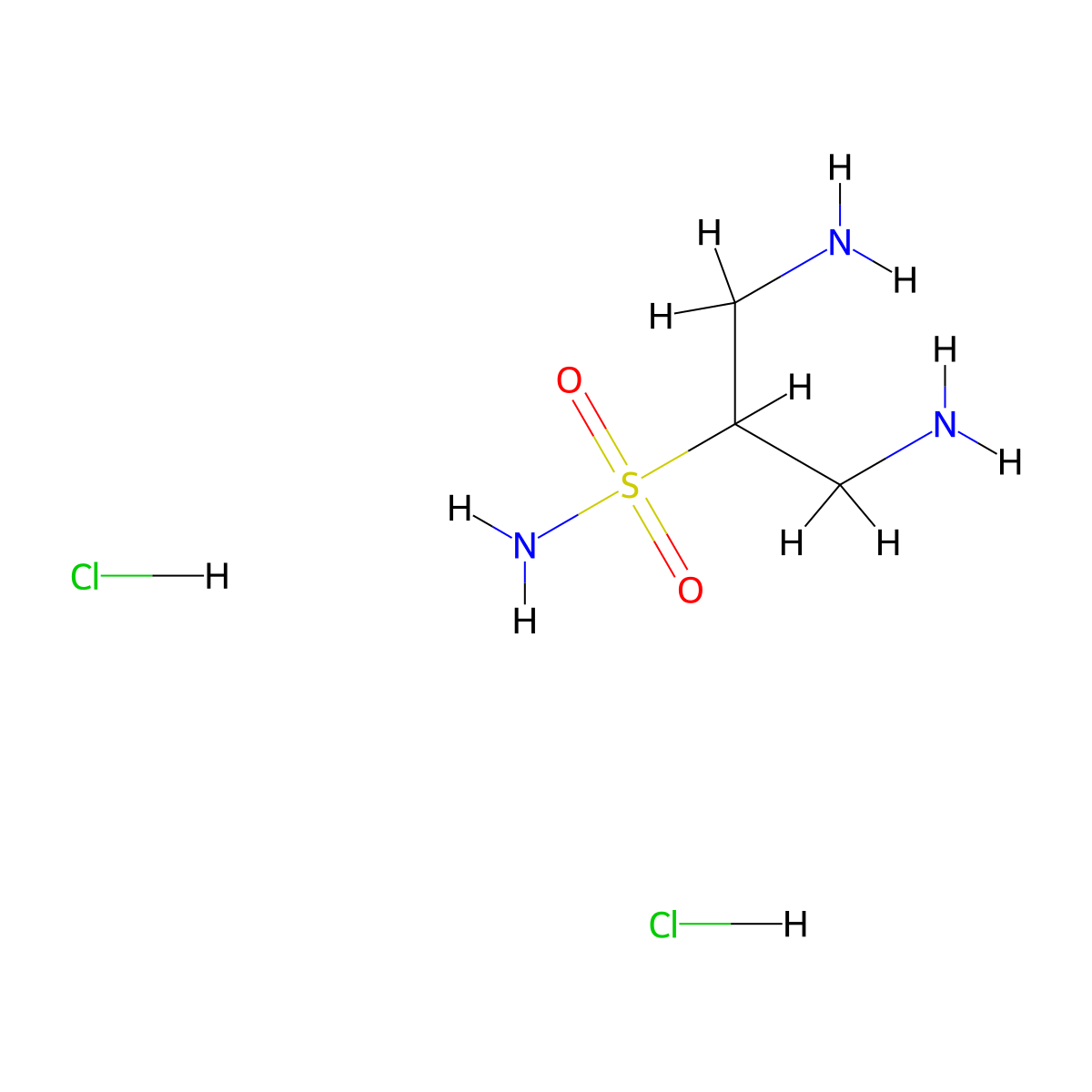1,3-Diaminopropane-2-sulfonamidedihydrochloride molecular structure, CAS 2751615-03-7