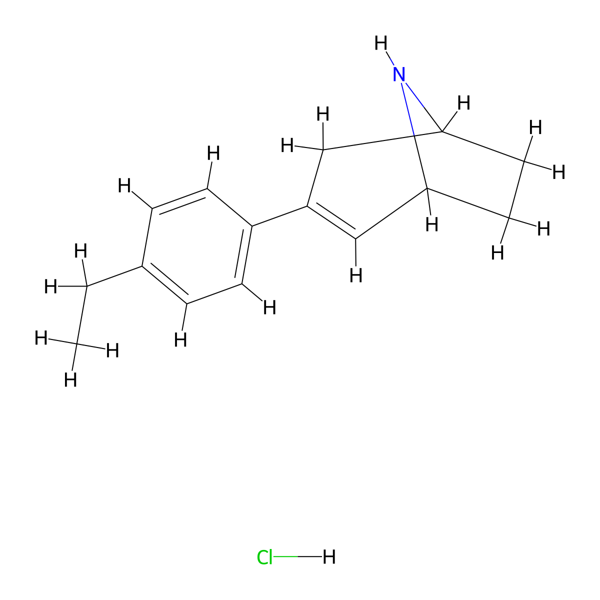 3-(4-Ethylphenyl)-8-azabicyclo[3.2.1]oct-2-ene hydrochloride molecular structure, CAS 2751615-04-8