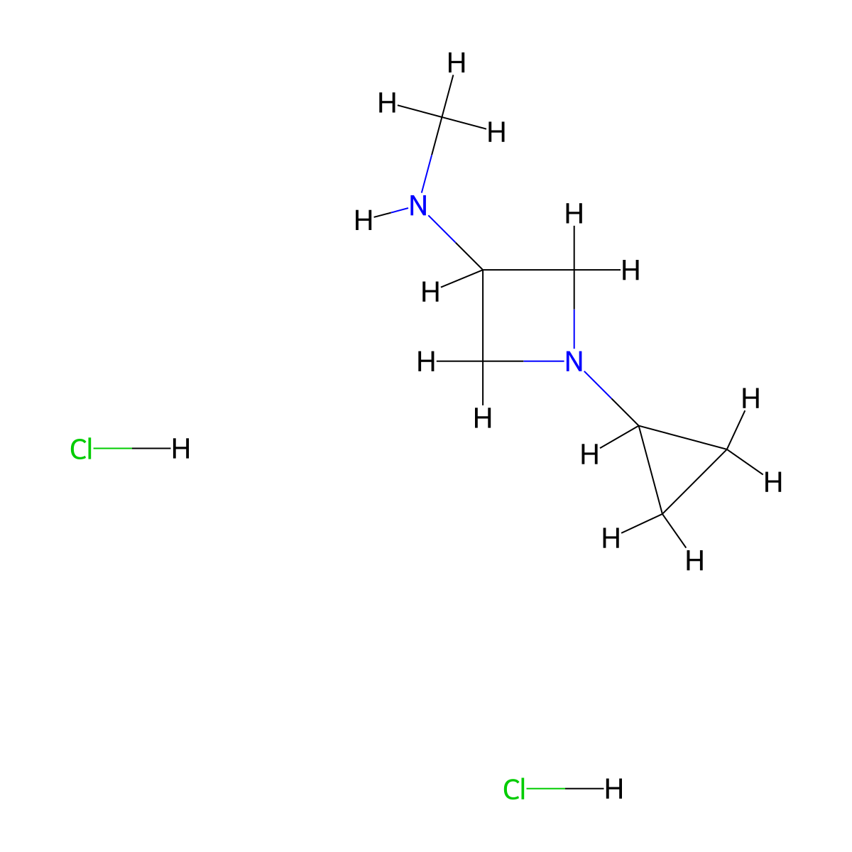 1-cyclopropyl-N-methylazetidin-3-amine dihydrochloride molecular structure, CAS 2751615-09-3