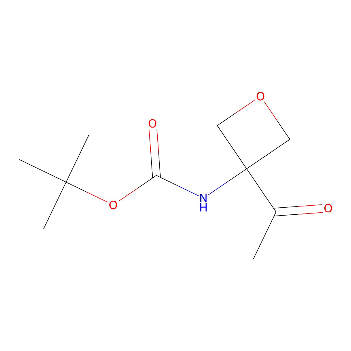 tert-butylN-(3-acetyloxetan-3-yl)carbamate molecular structure, CAS 2751615-10-6
