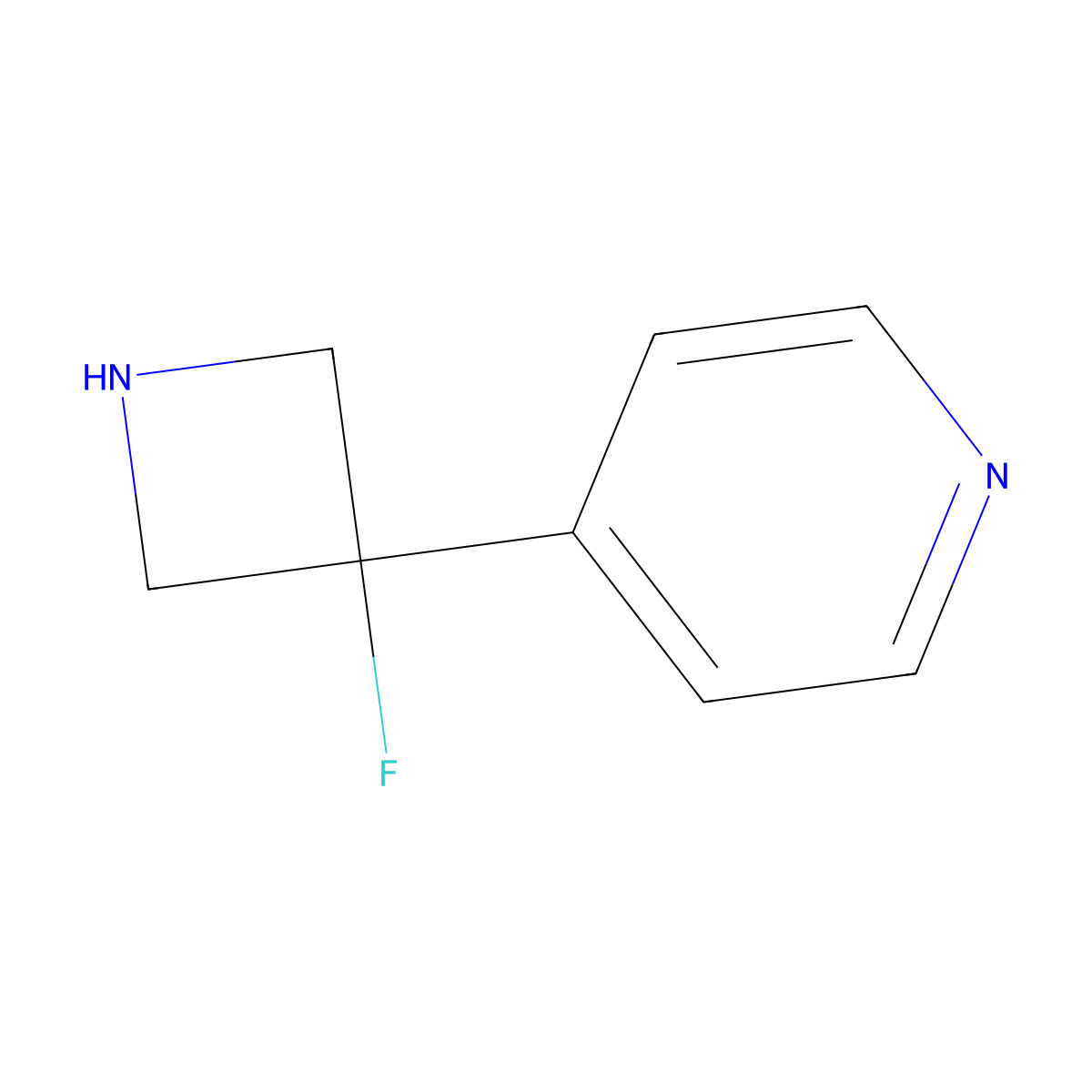 4-(3-Fluoroazetidin-3-yl)pyridine molecular structure, CAS 2751615-18-4