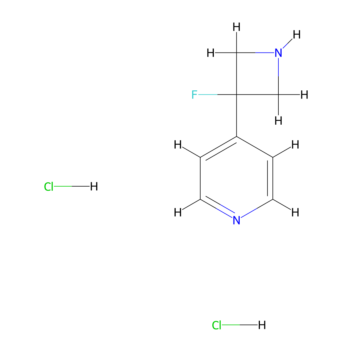 4-(3-Fluoroazetidin-3-yl)pyridinedihydrochloride molecular structure, CAS 2751615-19-5