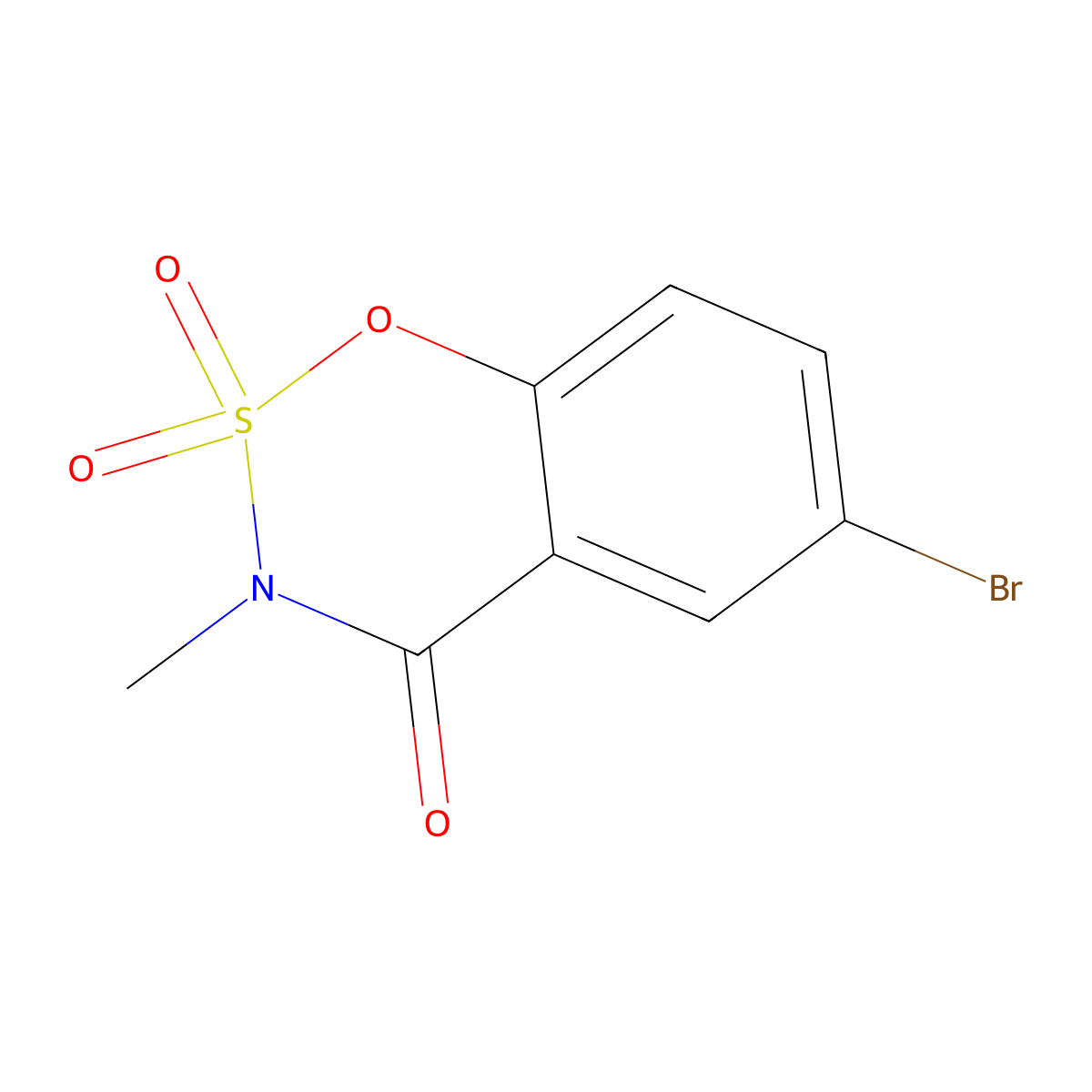 6-Bromo-3-methyl-3,4-dihydro-1,2lambda6,3-benzoxathiazine-2,2,4-trione molecular structure, CAS 2751615-21-9