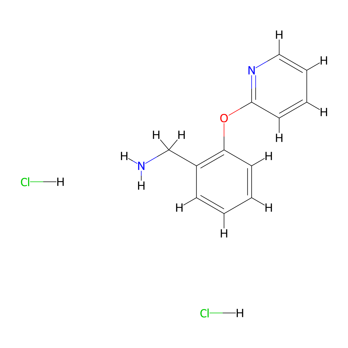 1-[2-(Pyridin-2-yloxy)phenyl]methanamine dihydrochloride molecular structure, CAS 2751615-31-1