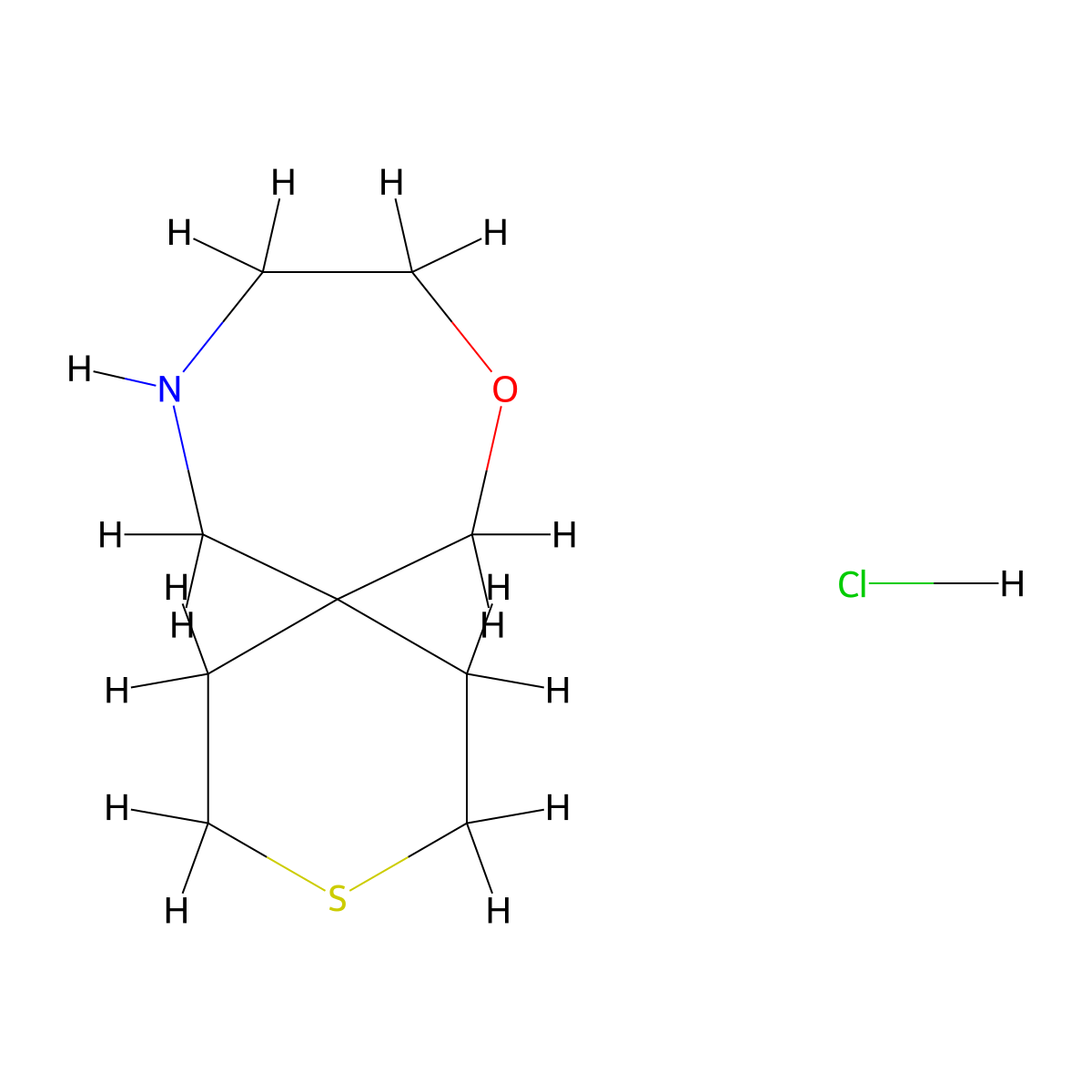 8-Oxa-3-thia-11-azaspiro[5.6]dodecane hydrochloride molecular structure, CAS 2751615-36-6