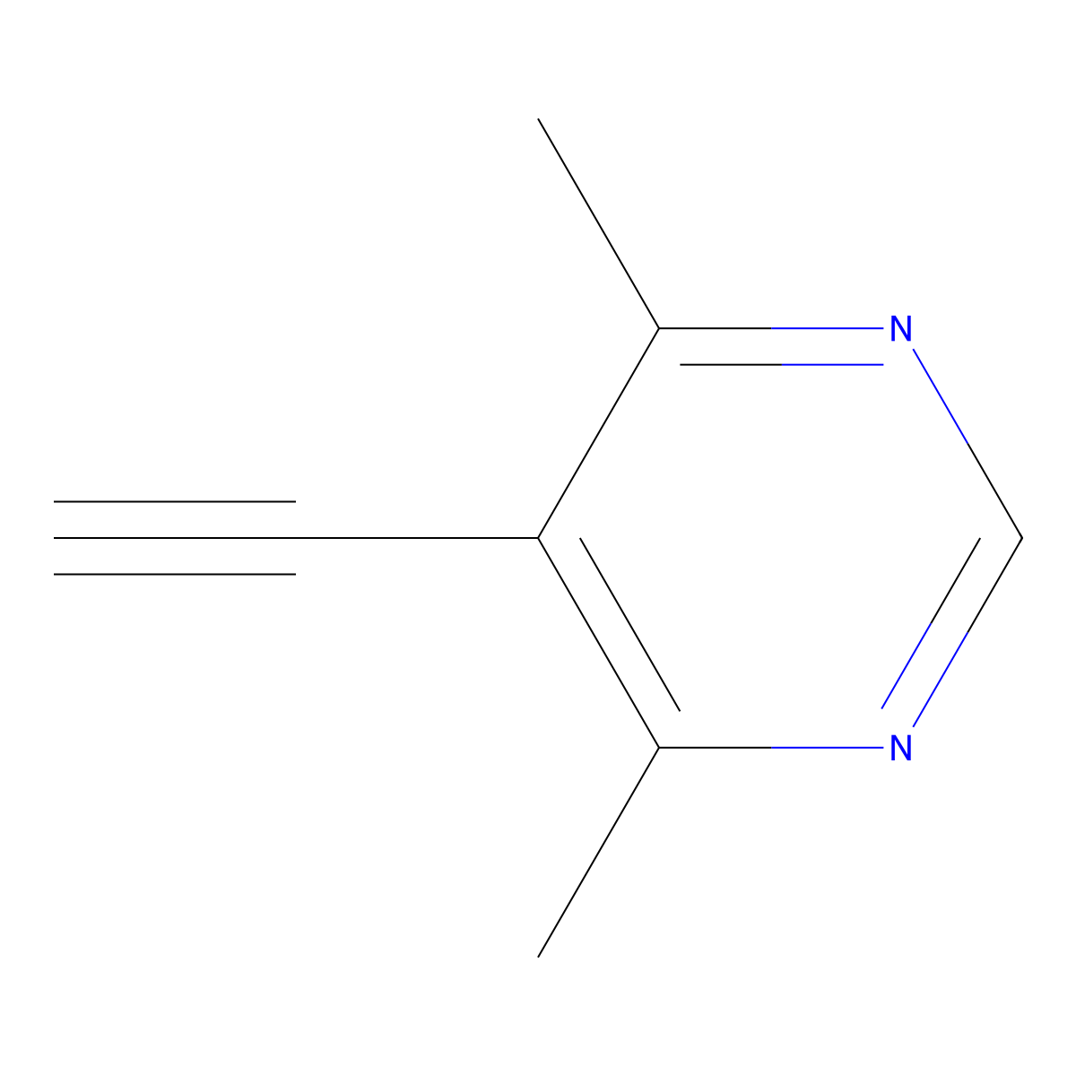 5-Ethynyl-4,6-dimethylpyrimidine molecular structure, CAS 2751615-44-6