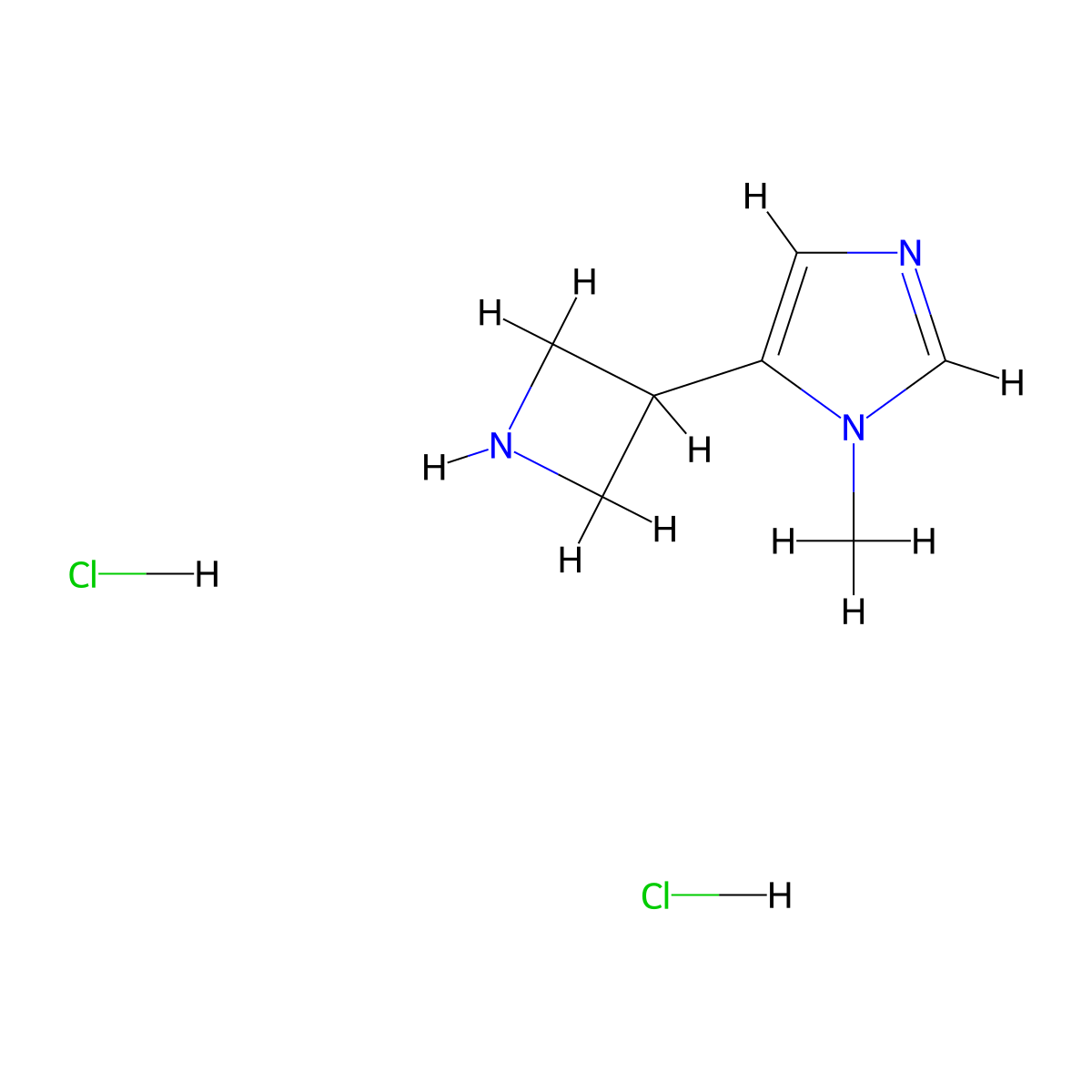 5-(azetidin-3-yl)-1-methyl-1H-imidazole dihydrochloride molecular structure, CAS 2751615-48-0