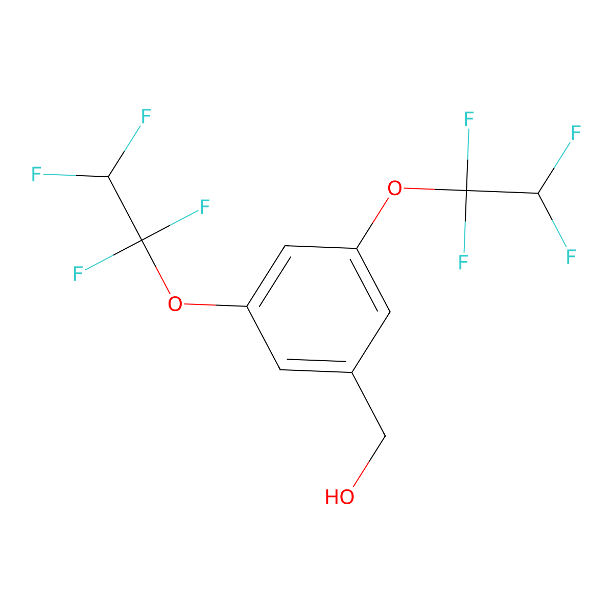 [3,5-Bis(1,1,2,2-tetrafluoroethoxy)phenyl]methanol molecular structure, CAS 2751615-53-7