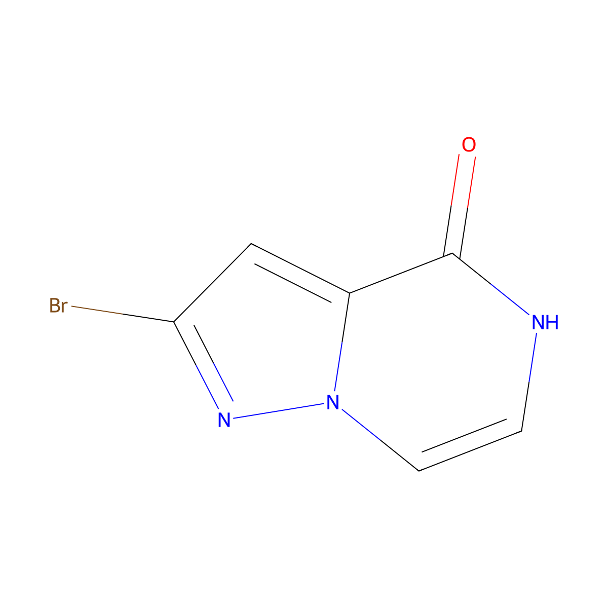 2-bromo-4H,5H-pyrazolo(1,5-a)pyrazin-4-one molecular structure, CAS 2751615-58-2