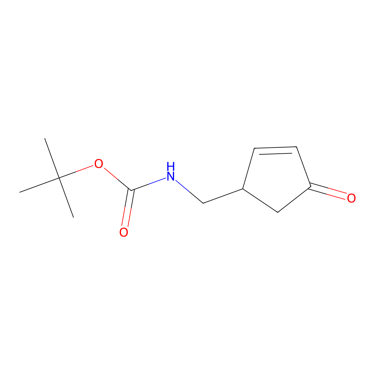 tert-butylN-[(4-oxocyclopent-2-en-1-yl)methyl]carbamate molecular structure, CAS 2751615-60-6