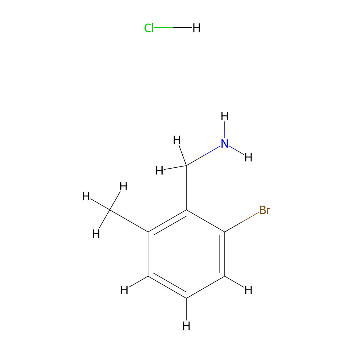 1-(2-Bromo-6-methylphenyl)methanaminehydrochloride molecular structure, CAS 2751615-73-1