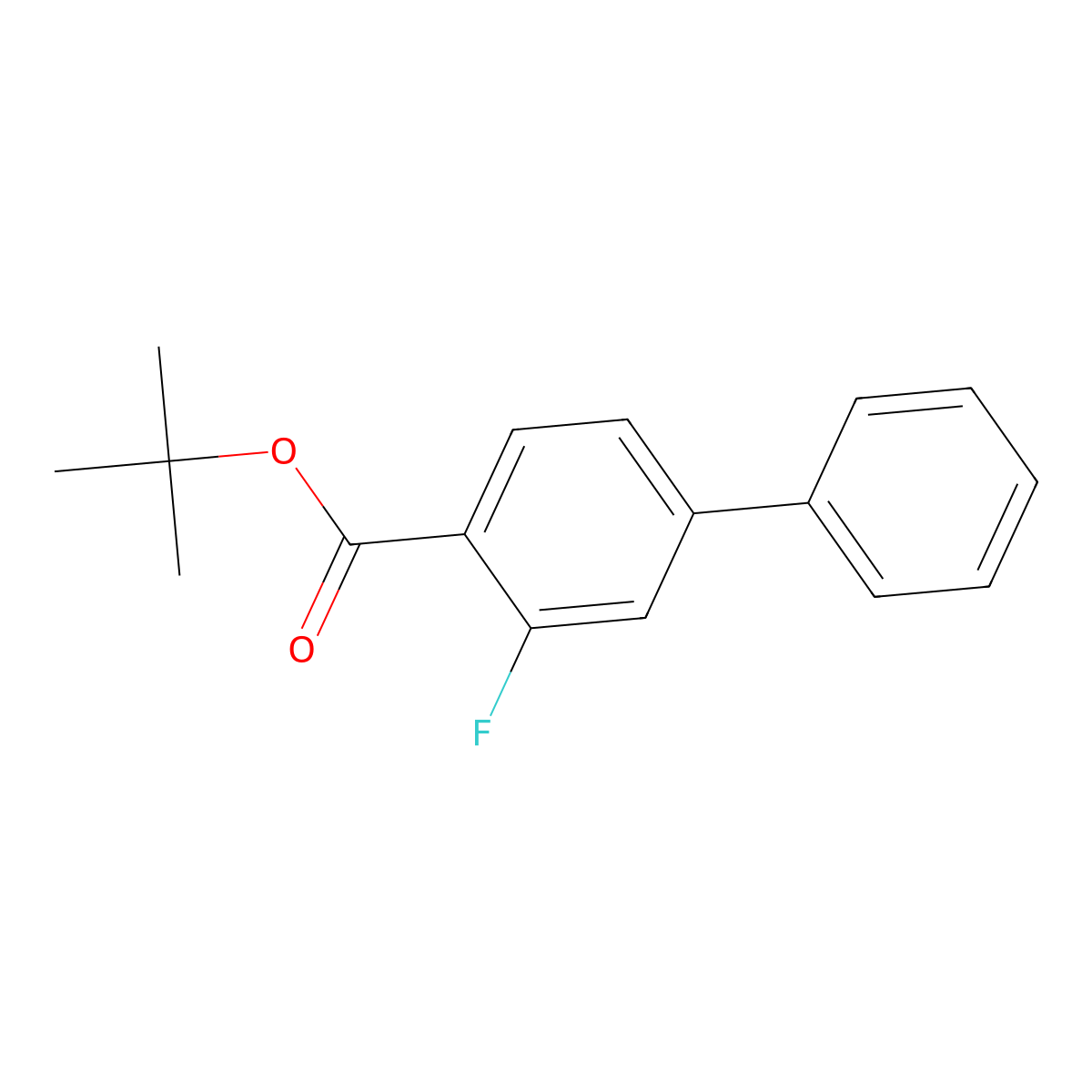 Tert-butyl 3-fluoro-[1,1'-biphenyl]-4-carboxylate molecular structure, CAS 2751615-76-4