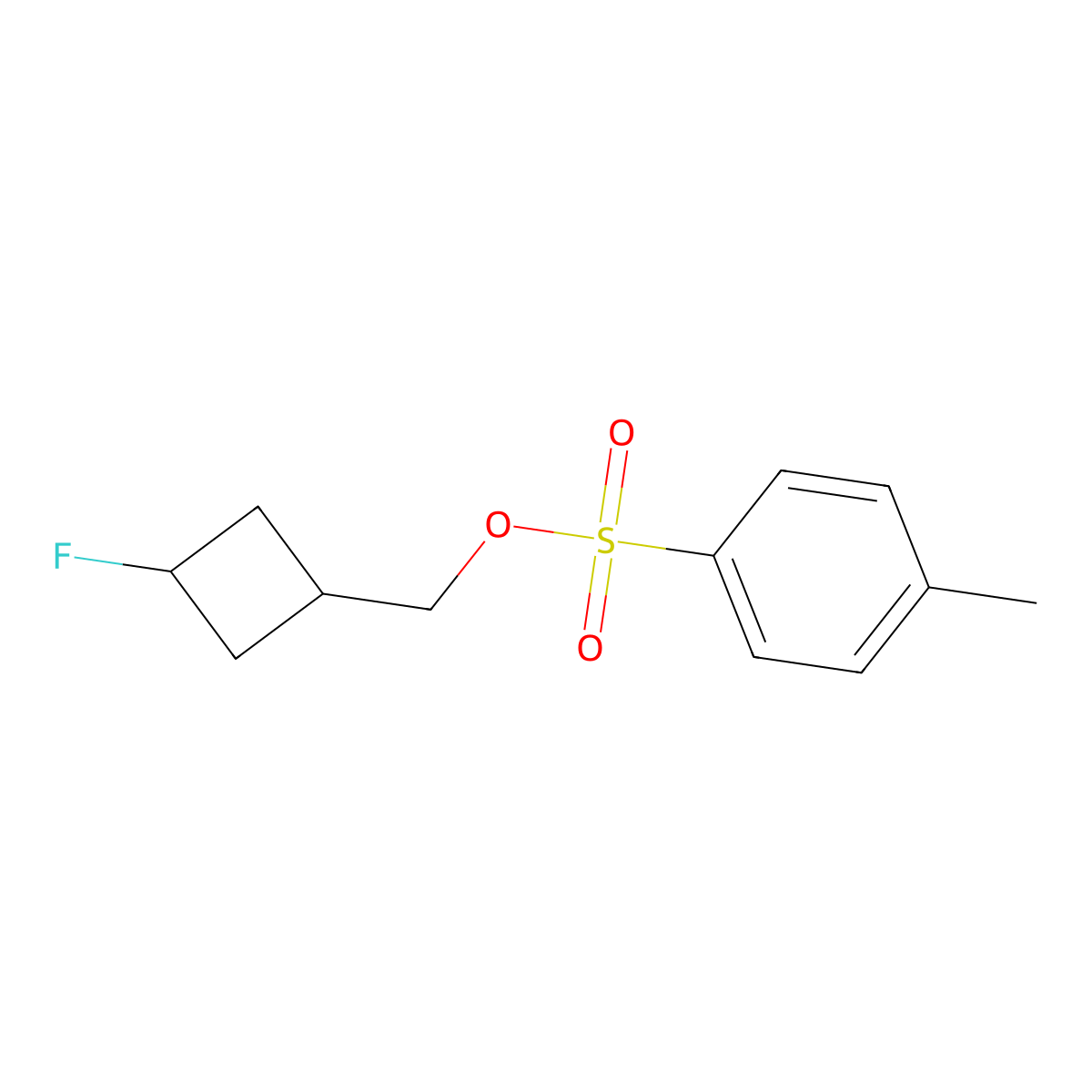(3-Fluorocyclobutyl)methyl4-methylbenzene-1-sulfonate molecular structure, CAS 2751615-83-3