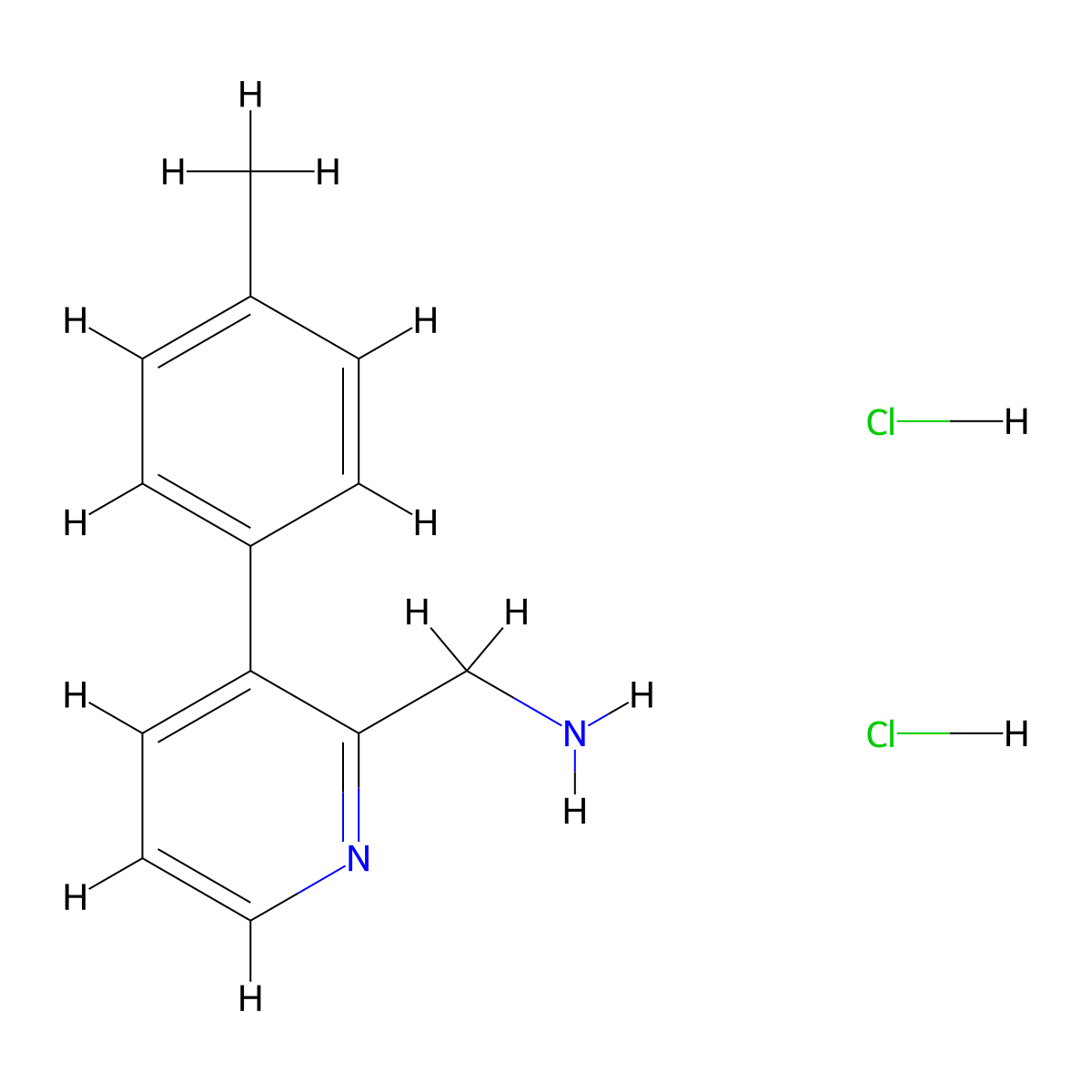 1-[3-(4-Methylphenyl)pyridin-2-yl]methanaminedihydrochloride molecular structure, CAS 2751616-00-7