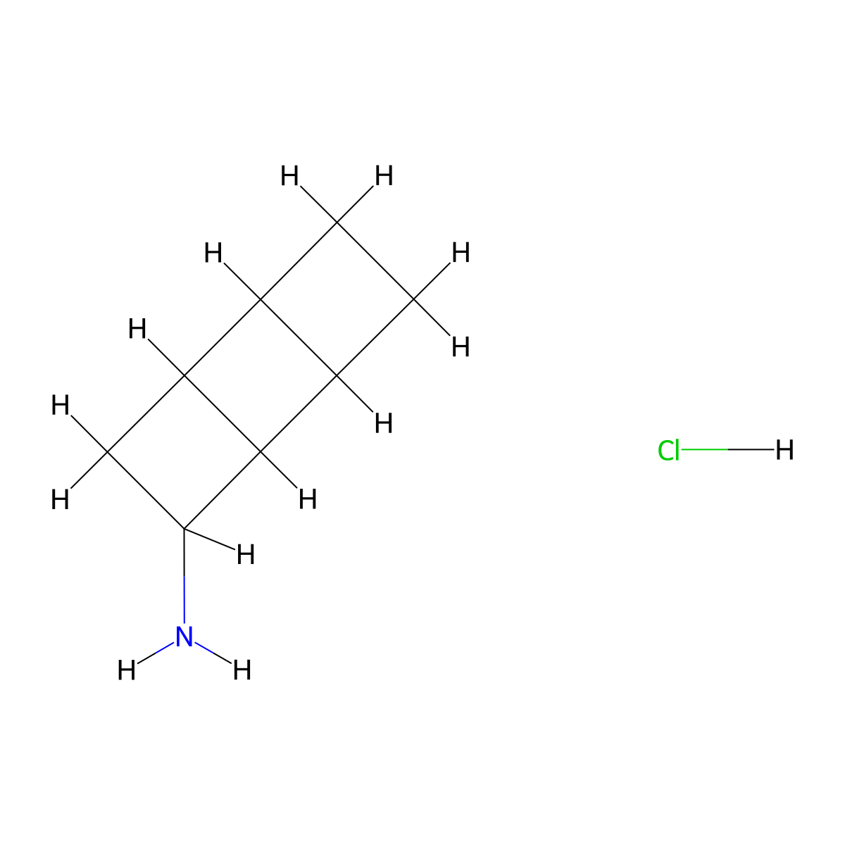 Tricyclo[4.2.0.0,2,5]octan-3-amine hydrochloride molecular structure, CAS 2751616-02-9