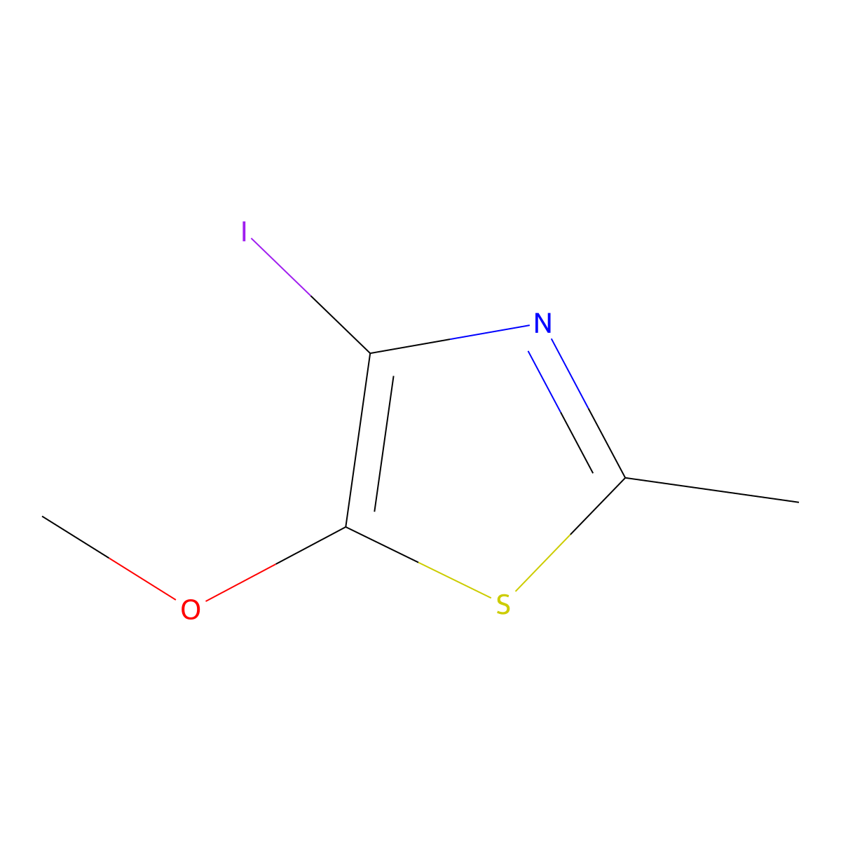 4-Iodo-5-methoxy-2-methyl-1,3-thiazole molecular structure, CAS 2751616-04-1
