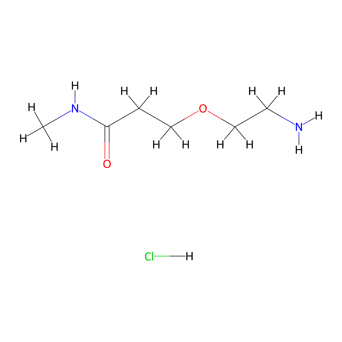 3-(2-aminoethoxy)-N-methylpropanamide hydrochloride molecular structure, CAS 2751616-09-6